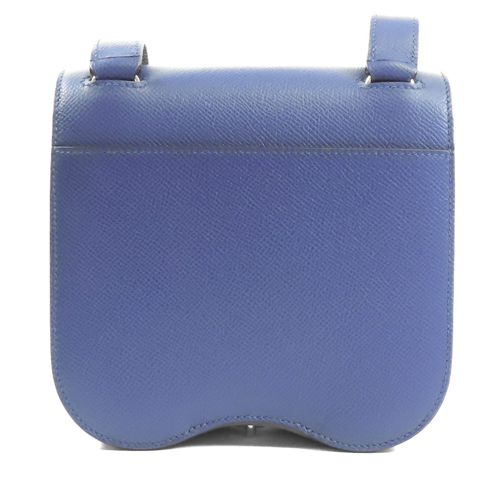 HERMES 【激減優惠】Epsom皮革Della Cavalleria銀扣肩背袋Bleu France藍色