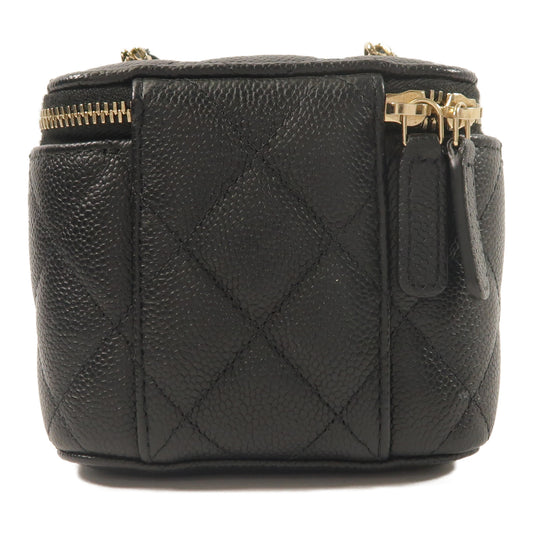 CHANEL 牛皮皮革Vanity Case鏈帶肩背袋