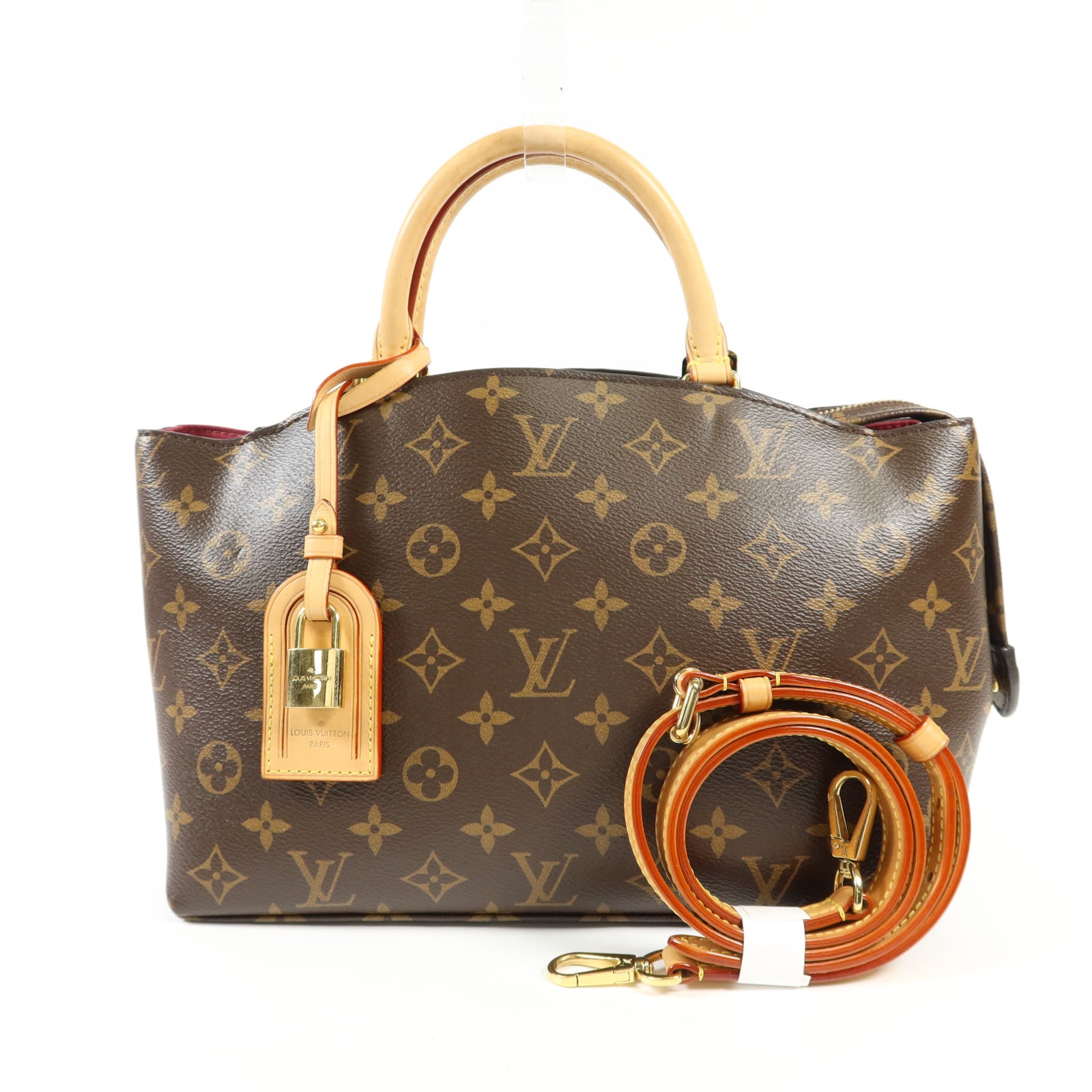 LOUIS VUITTON Monogram Petit Palais金扣手挽肩背兩用袋棕色