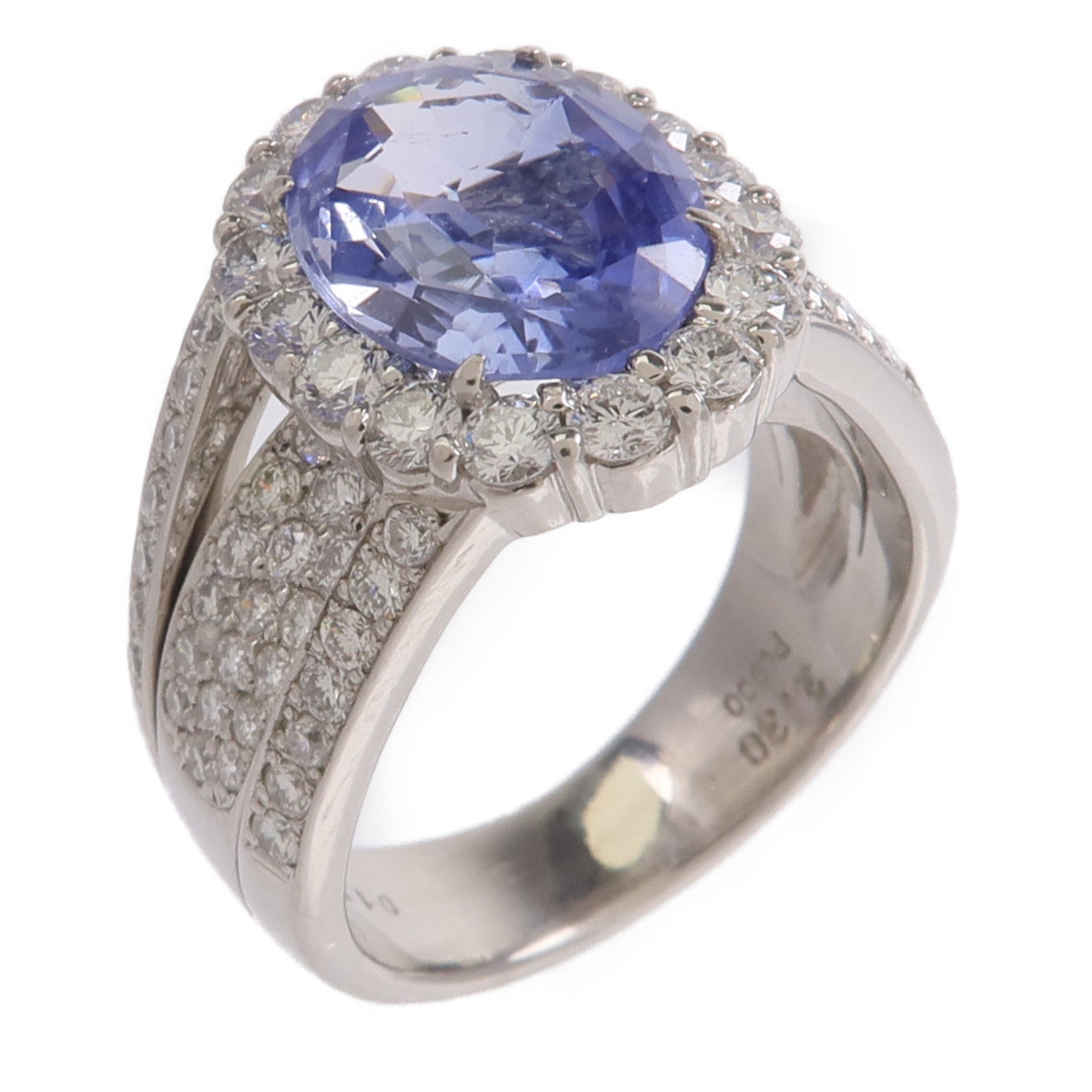 JEWELRY PT900鉑金Sapphire Diamond藍寶石/鑽石戒指