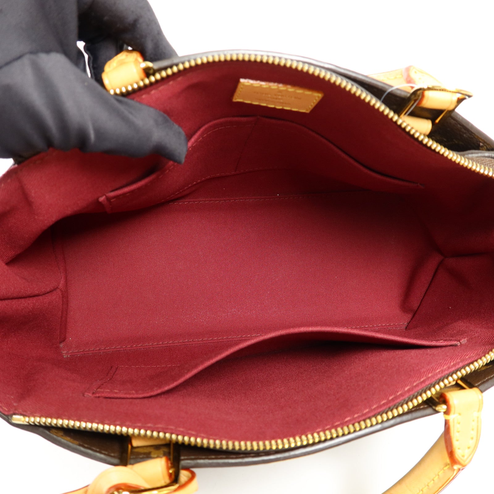 LOUIS VUITTON Monogram Petit Palais金扣手挽肩背兩用袋棕色