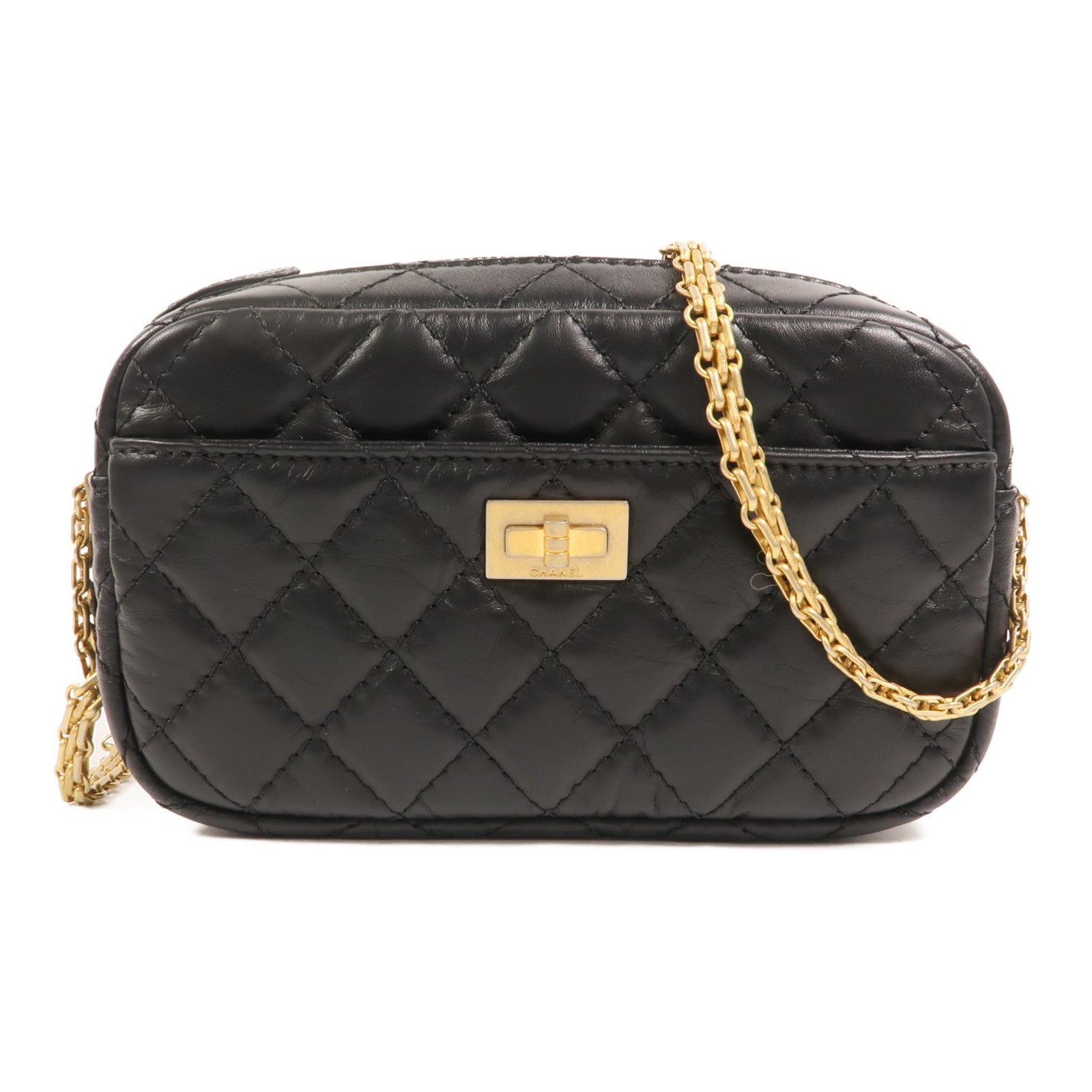 CHANEL 【激減優惠】牛皮皮革2.55 Camera Bag鏈帶肩背袋