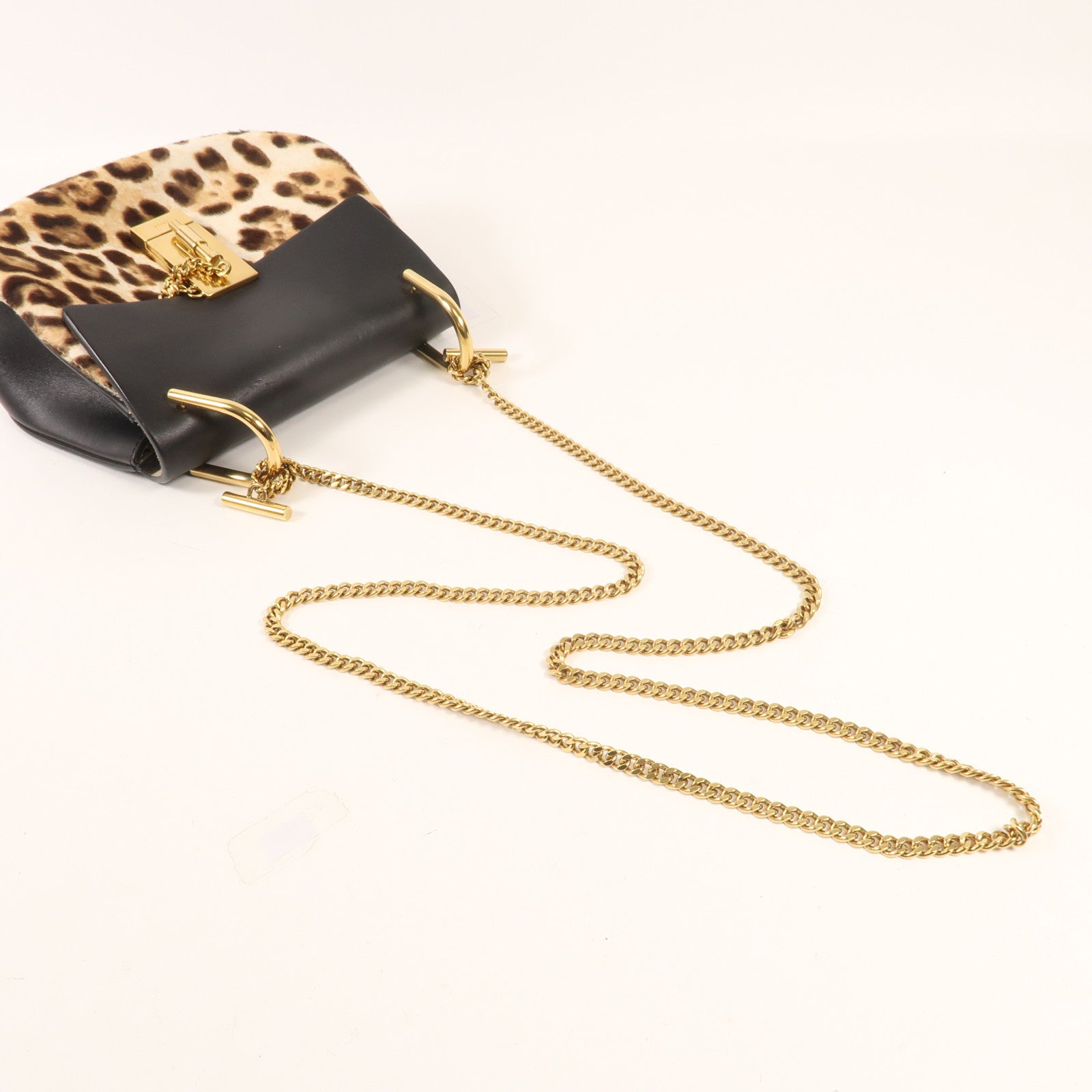 Chloe 馬毛Chain Shoulder金扣鏈帶肩背袋