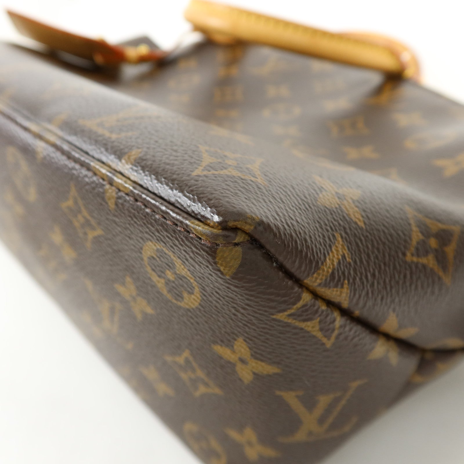 LOUIS VUITTON Monogram Petit Palais金扣手挽肩背兩用袋棕色