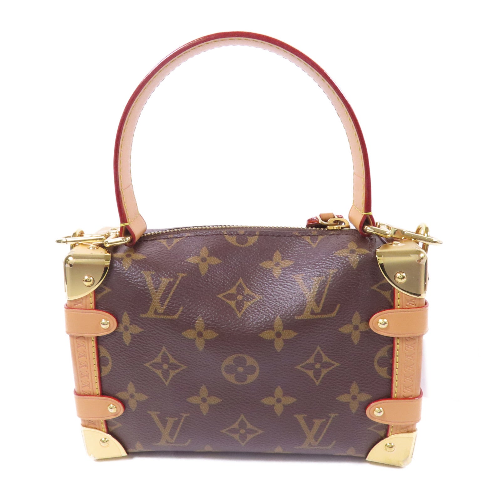 LOUIS VUITTON Monogram Side Trunk PM金扣手挽肩背兩用袋