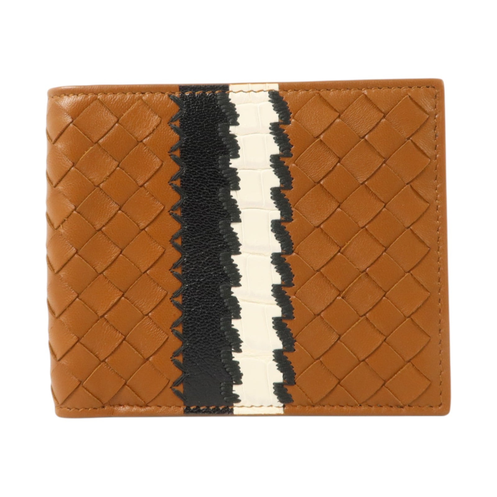 BOTTEGA VENETA 織紋皮革/鱷魚皮革Bifold Wallet錢包
