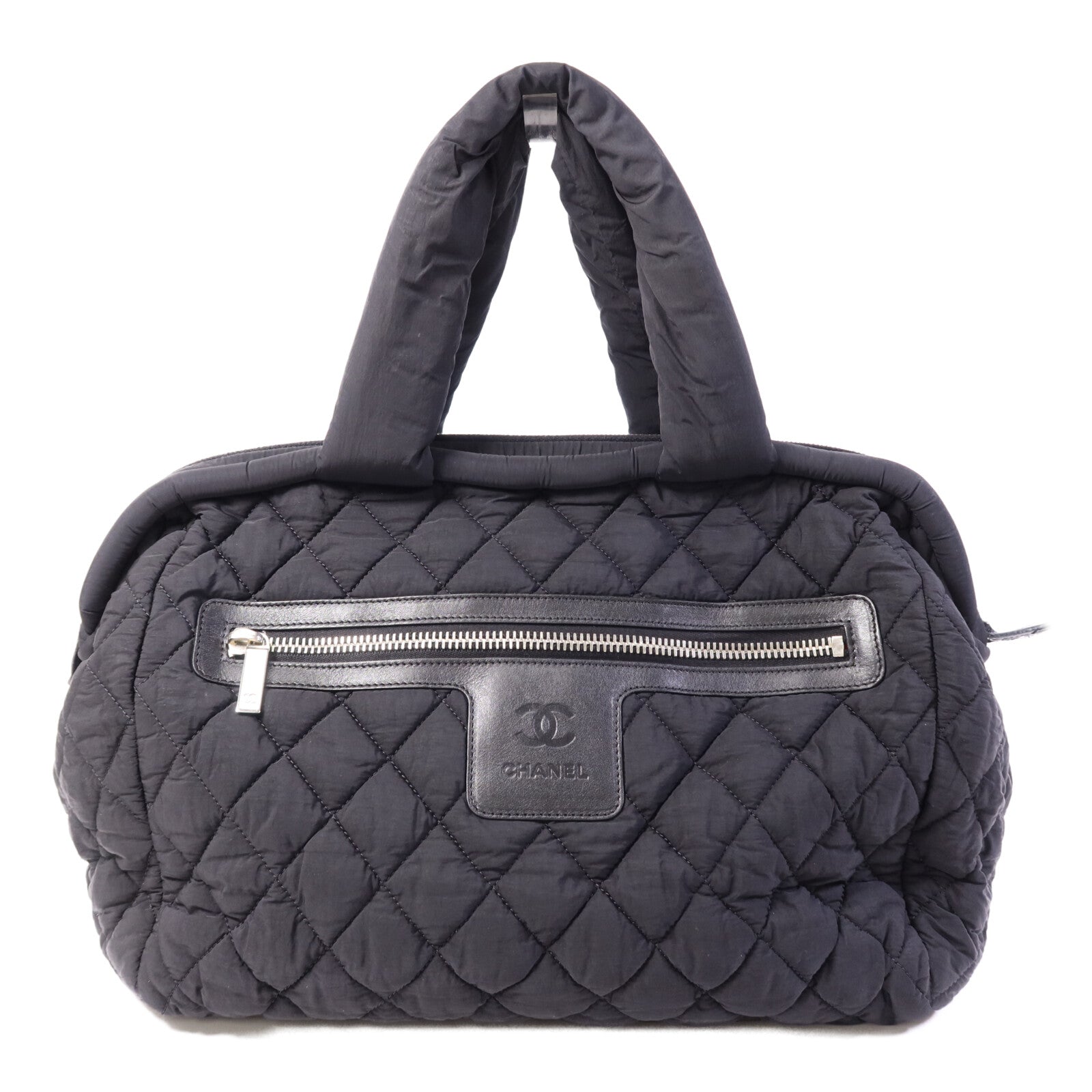 CHANEL 尼龍Coco CoCoon銀扣手挽袋
