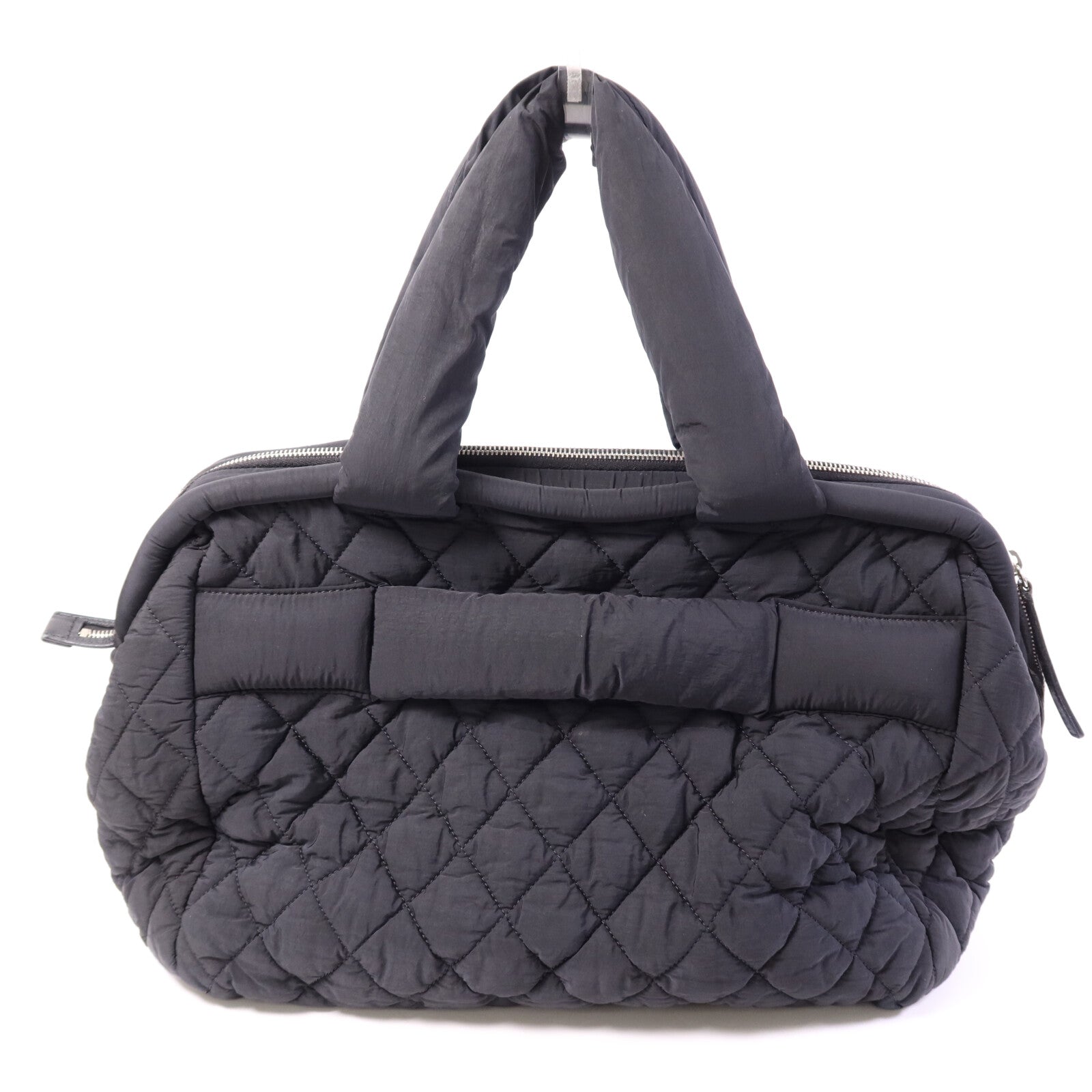 CHANEL 尼龍Coco CoCoon銀扣手挽袋