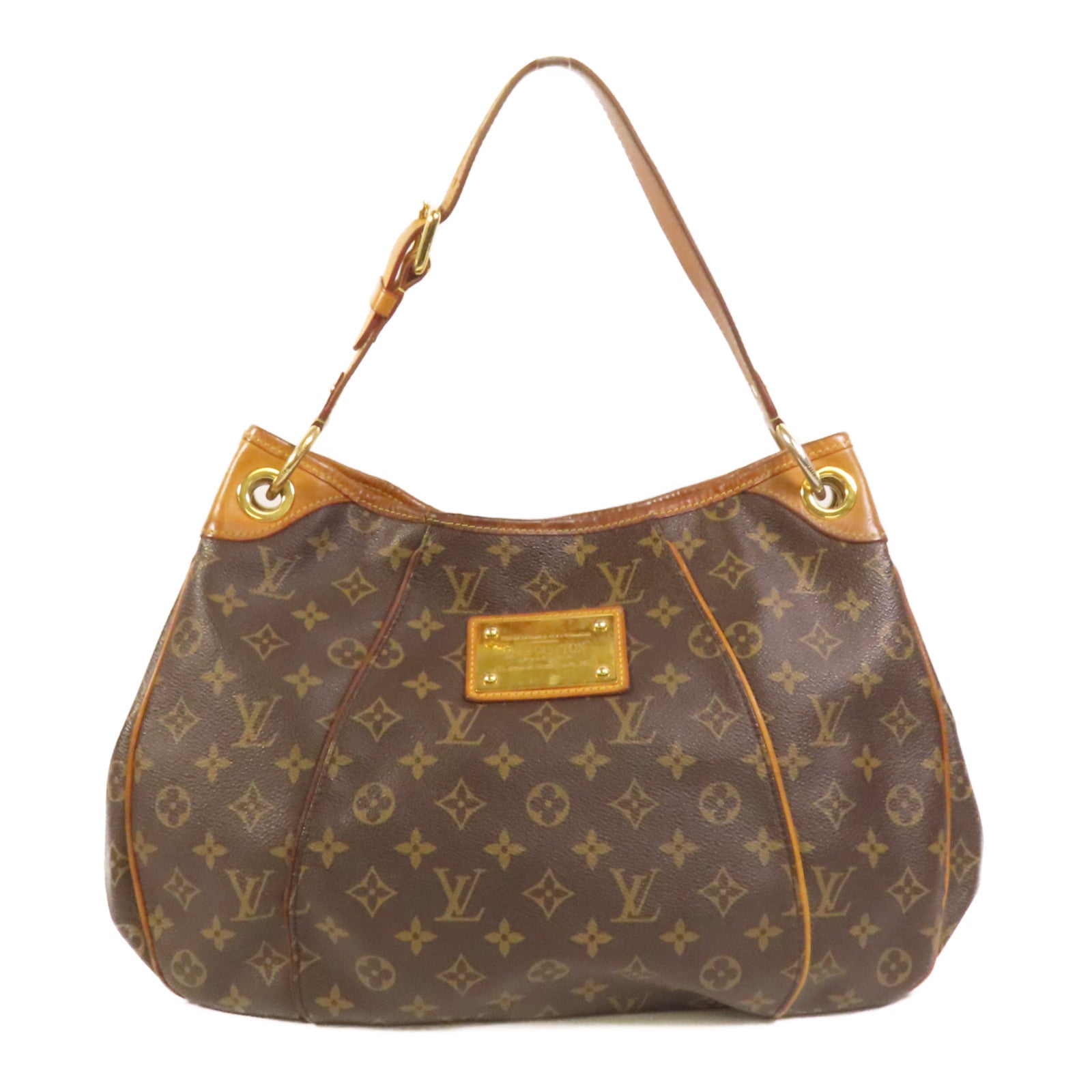 LOUIS VUITTON Monogram Galliera PM金扣肩背袋棕色