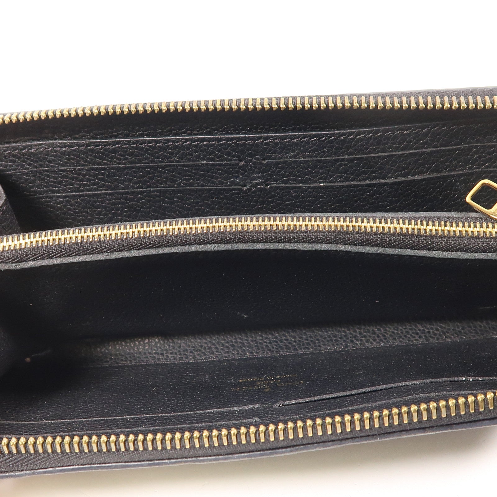 LOUIS VUITTON Monogram Empreinte Clemence Wallet金扣拉鏈長錢包