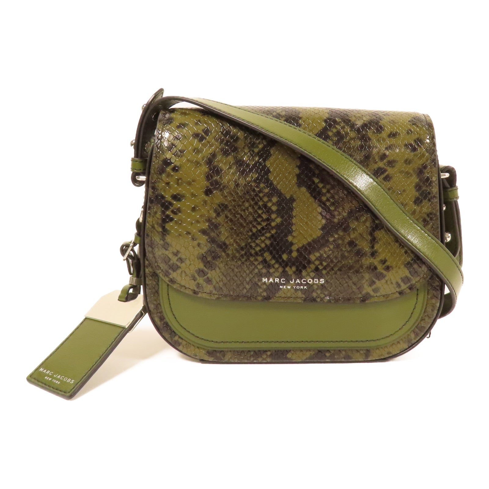 MARC JACOBS 牛皮皮革Shoulder Bag銀扣肩背袋