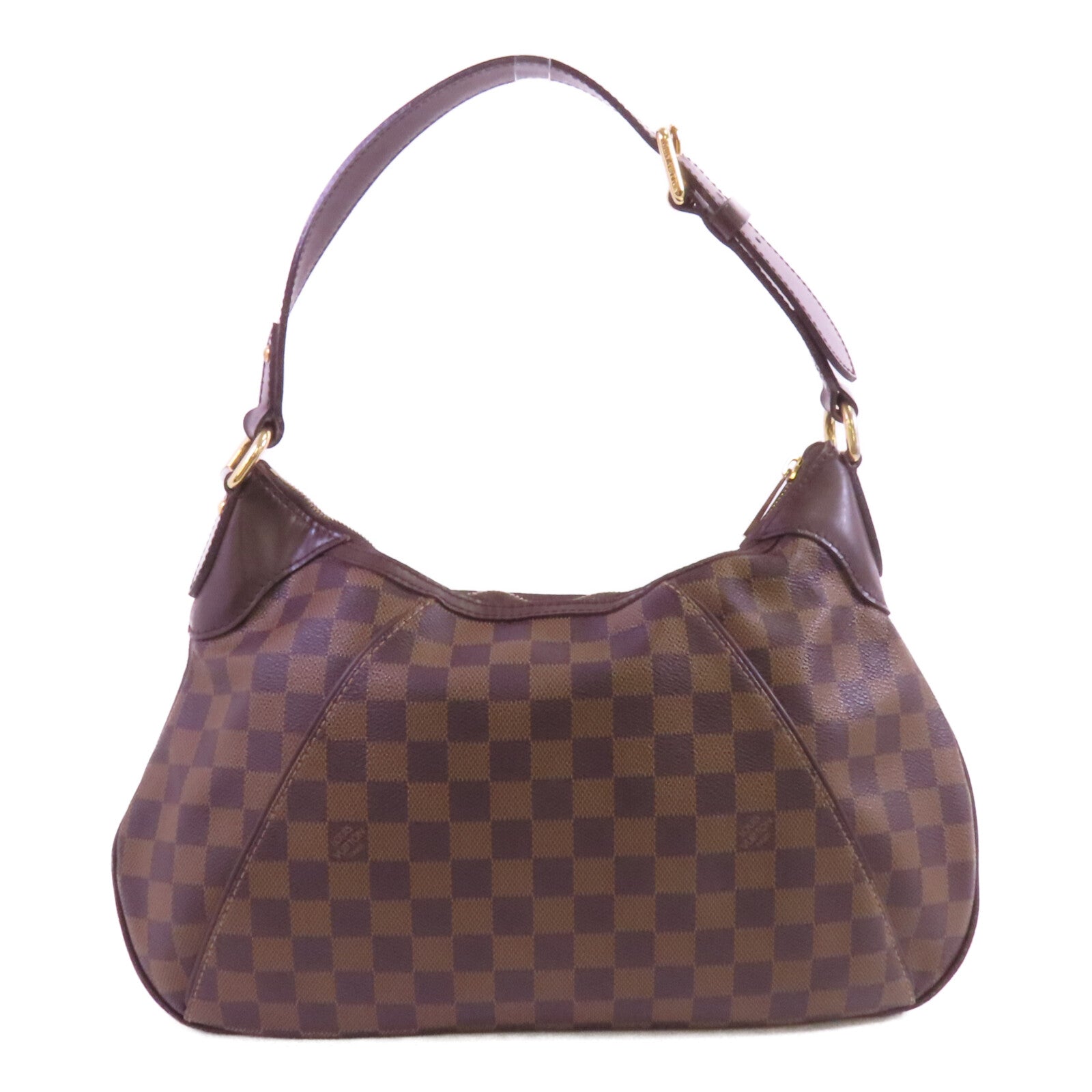 LOUIS VUITTON Damier Ebene Thames PM金扣肩背袋