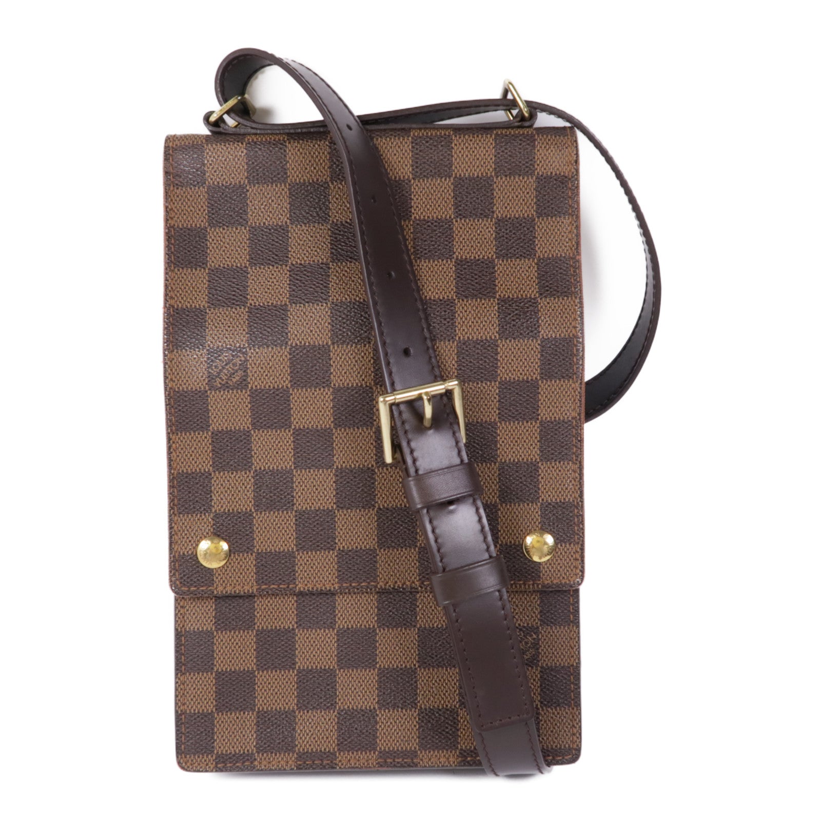 LOUIS VUITTON Damier Portobello金扣肩背袋