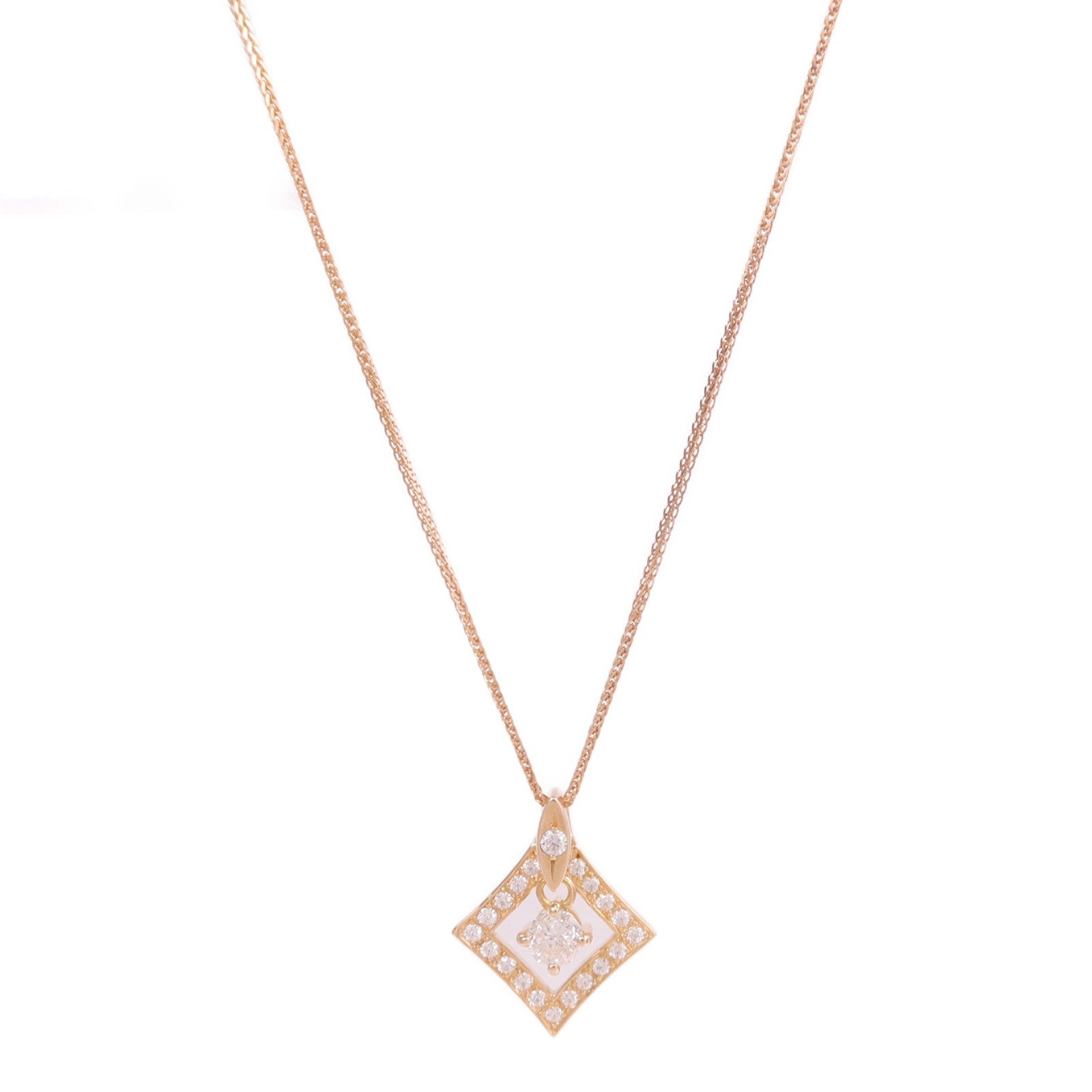 JEWELRY 18K玫瑰金Diamond Necklace鑽石項鍊
