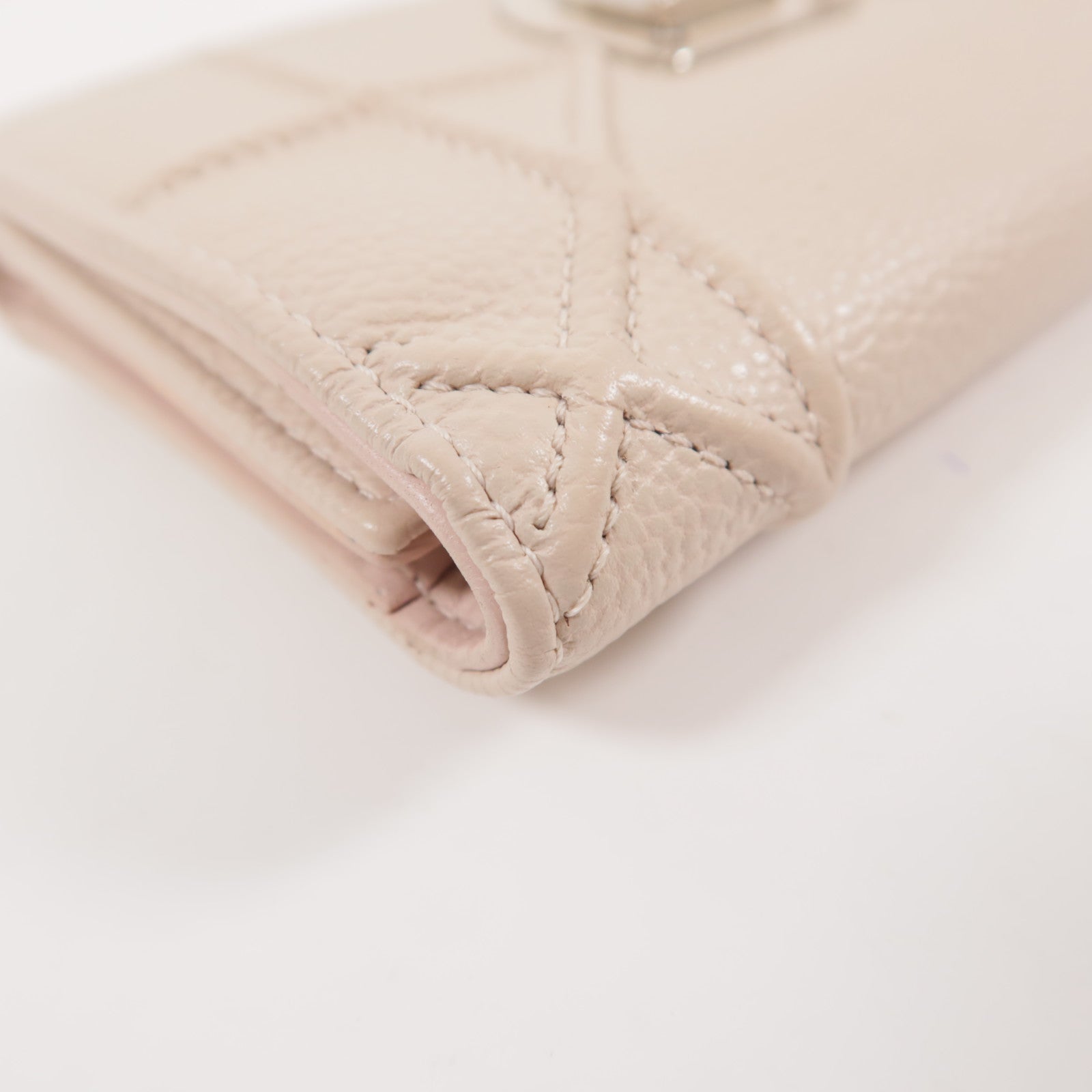 Dior 牛皮皮革Diorama Wallet銀扣錢包