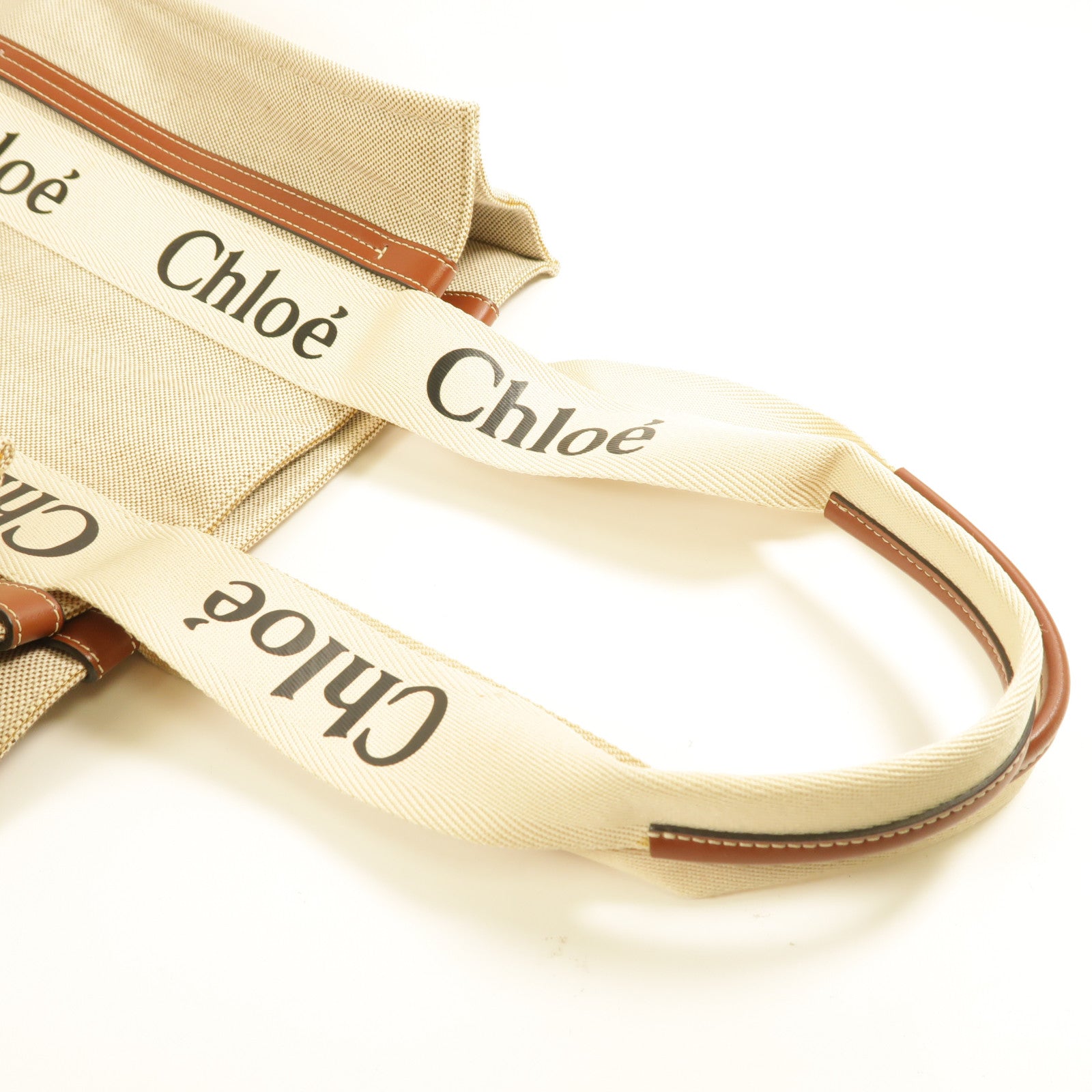 Chloe 帆布Woody Tote手挽袋