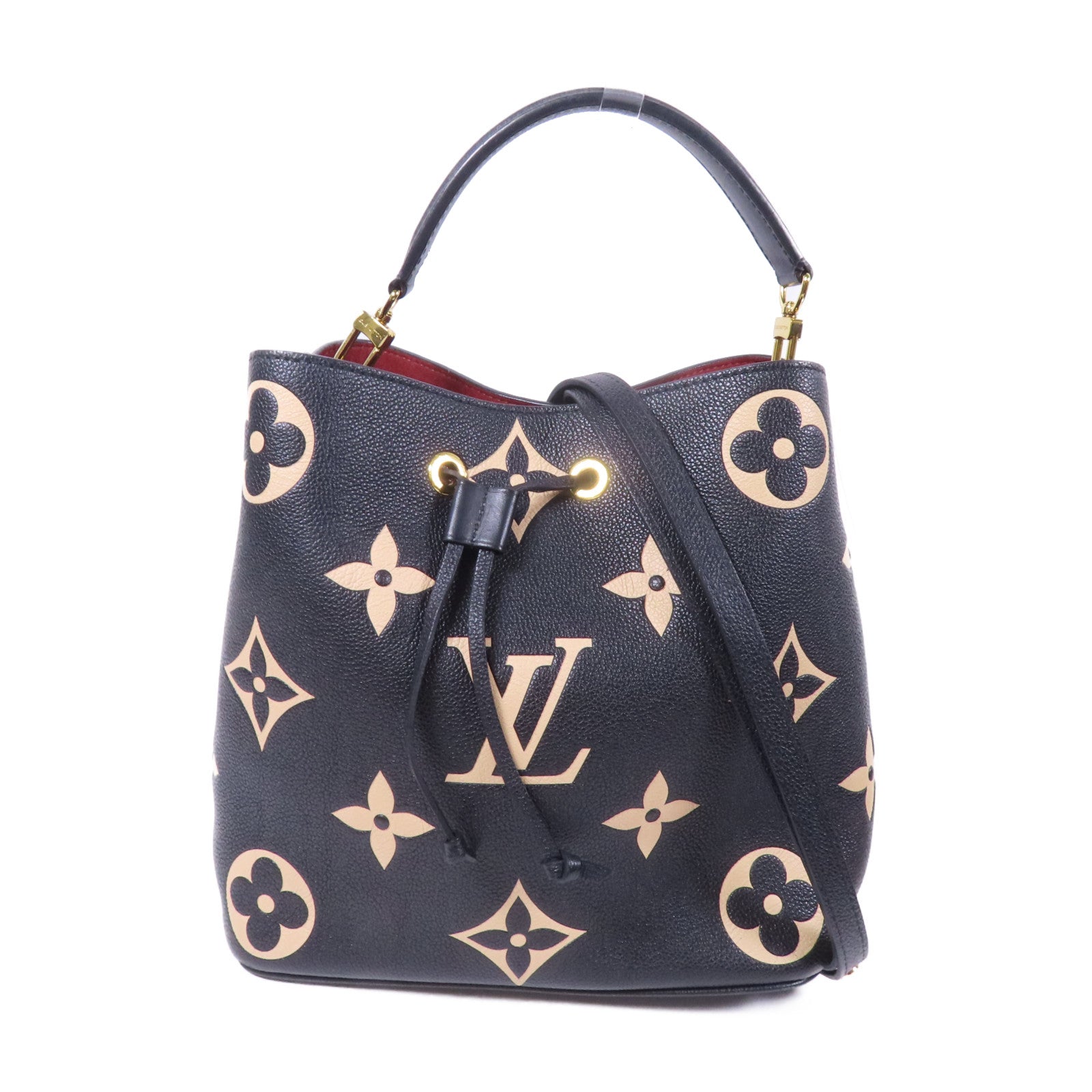 LOUIS VUITTON Monogram Empreinte Bicolor Neo Noe MM金扣手挽肩背兩用袋