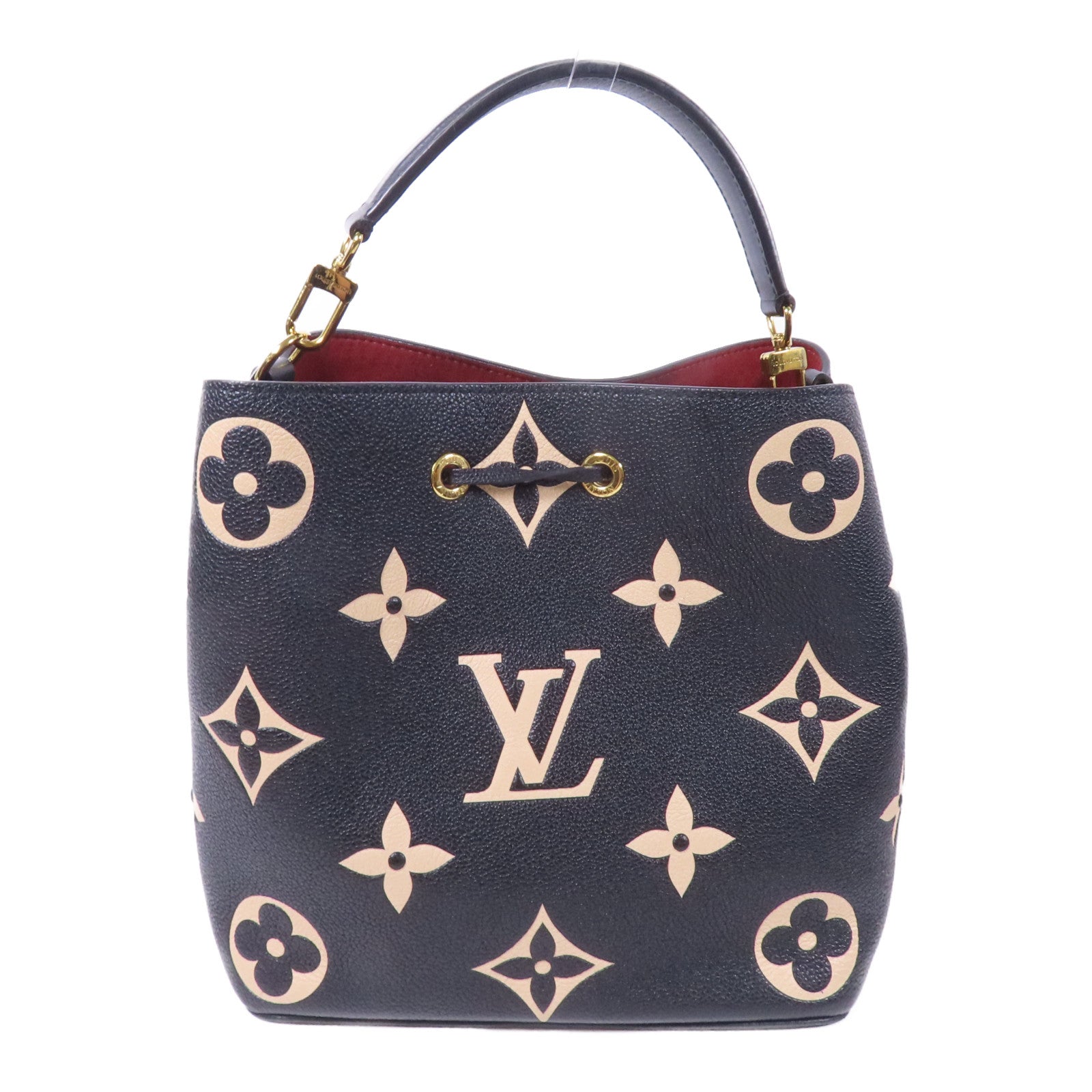 LOUIS VUITTON Monogram Empreinte Bicolor Neo Noe MM金扣手挽肩背兩用袋