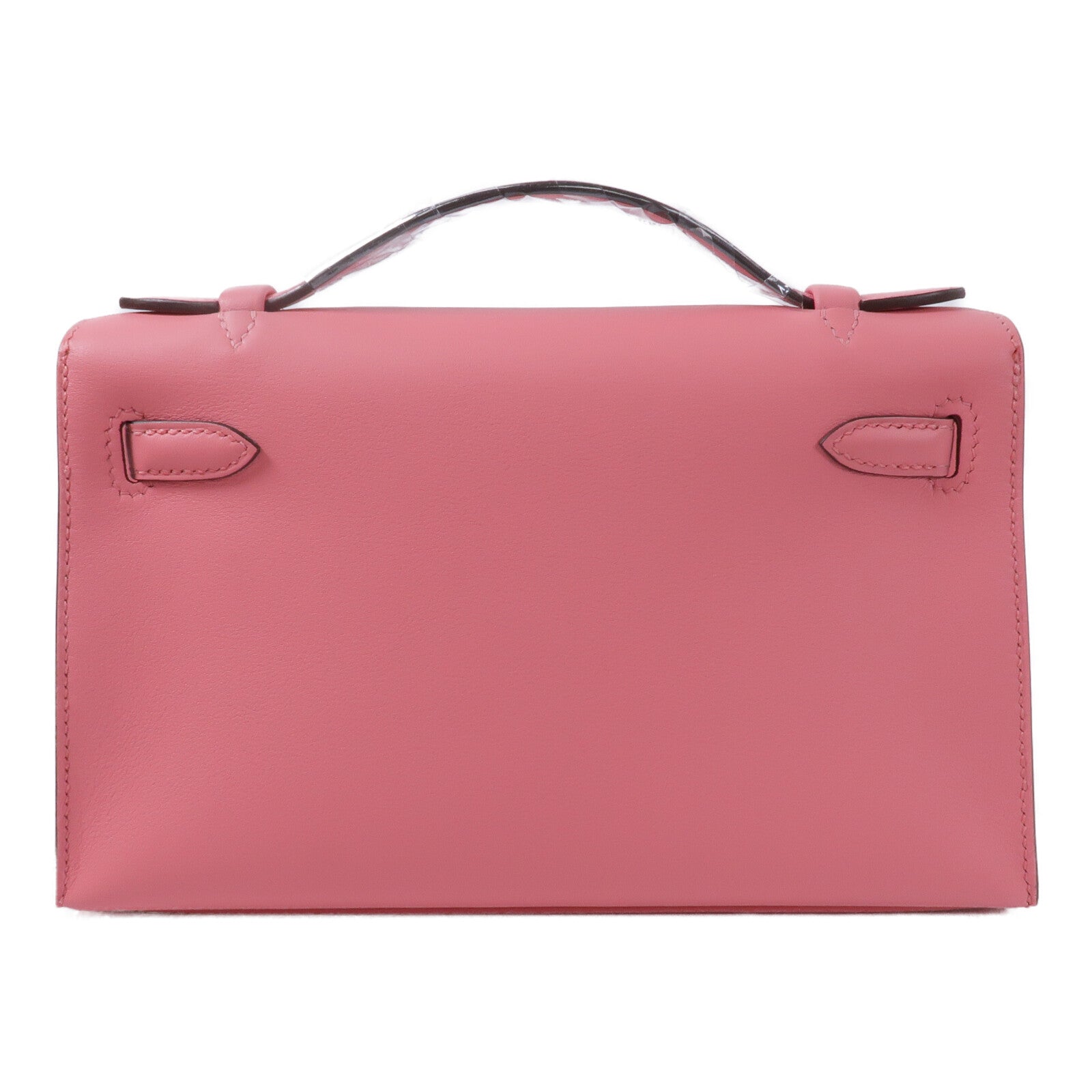 HERMES Swift皮革Kelly Pochette手挽袋Rose Azalee