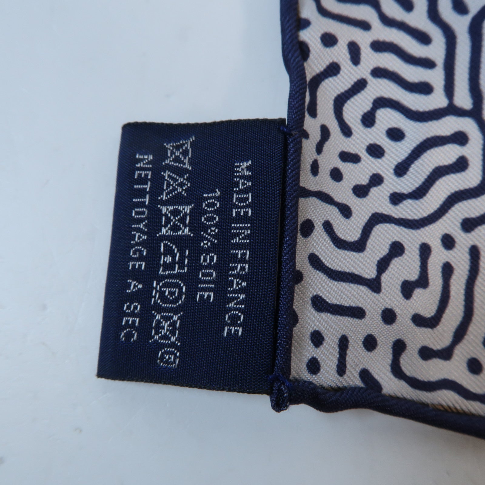 HERMES 絲質Scarf Double Print絲巾Blue/Gold