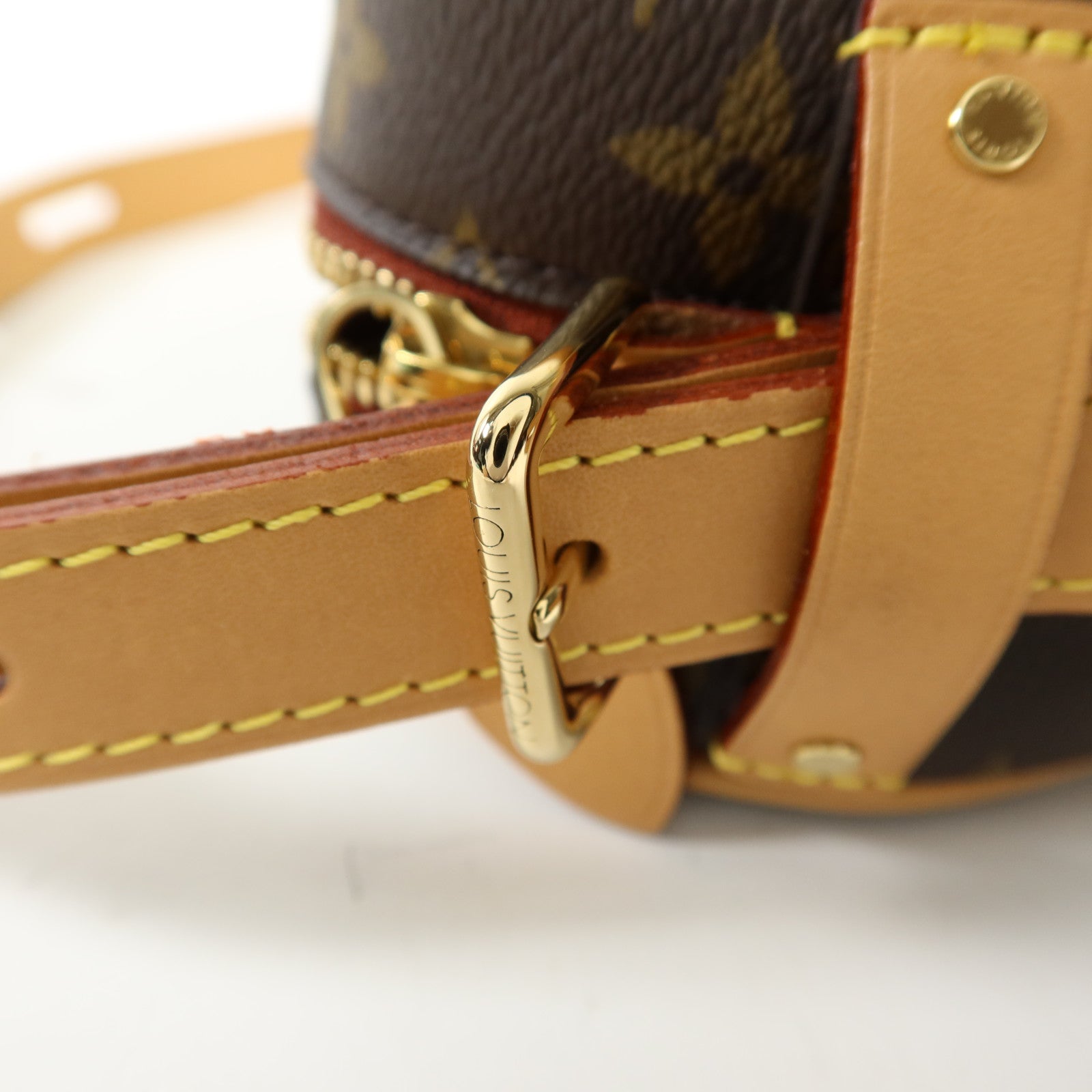 LOUIS VUITTON Monogram Game On Coeur金扣肩背袋棕色