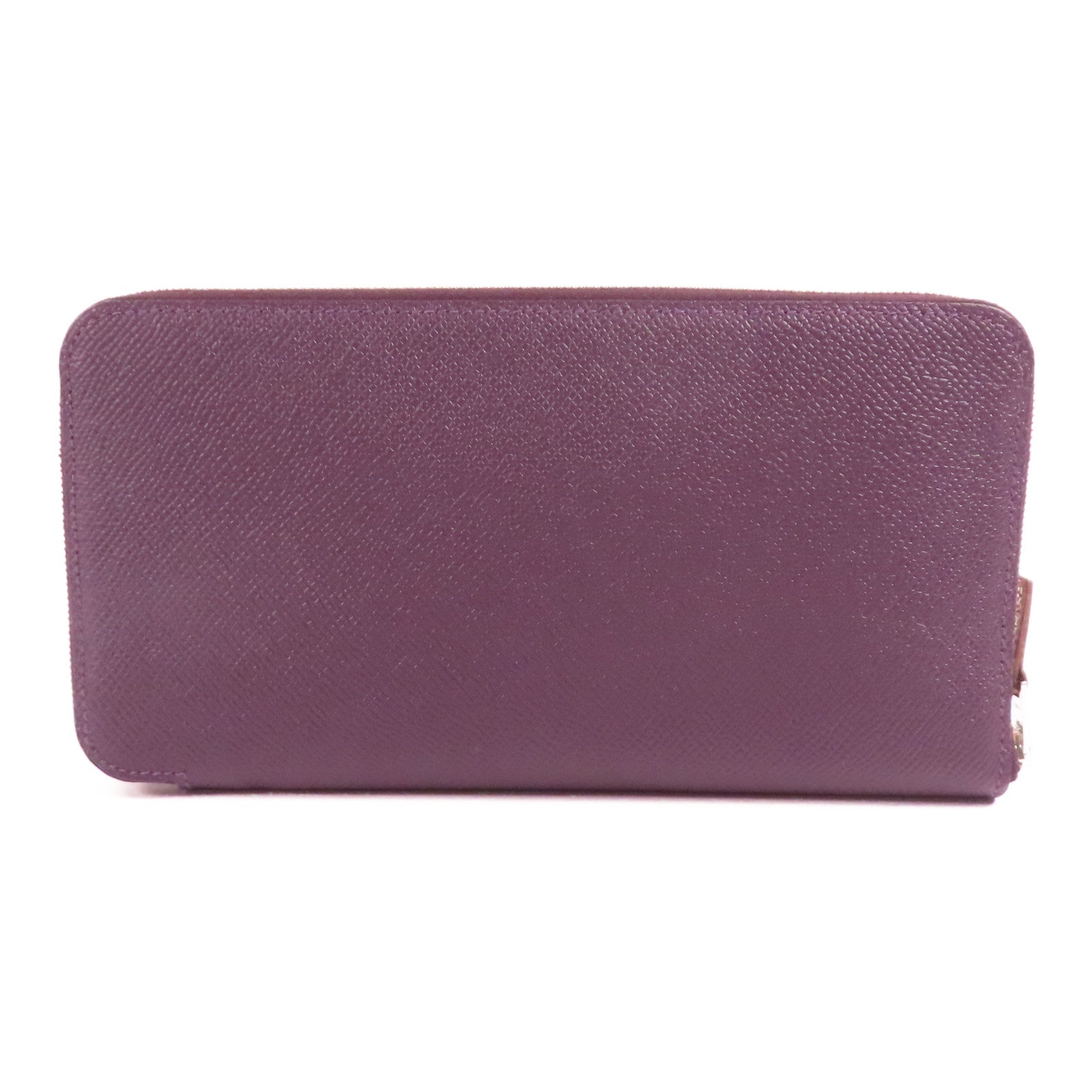 HERMES Epsom皮革Silk In Long Wallet銀扣長錢包55 Rouge H