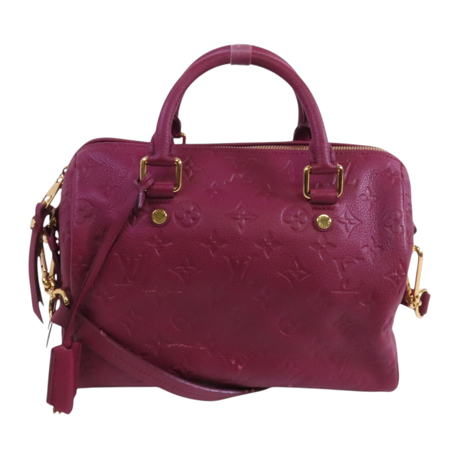LOUIS VUITTON Monogram Empreinte Speedy Bandouliere 25金扣手挽肩背兩用袋