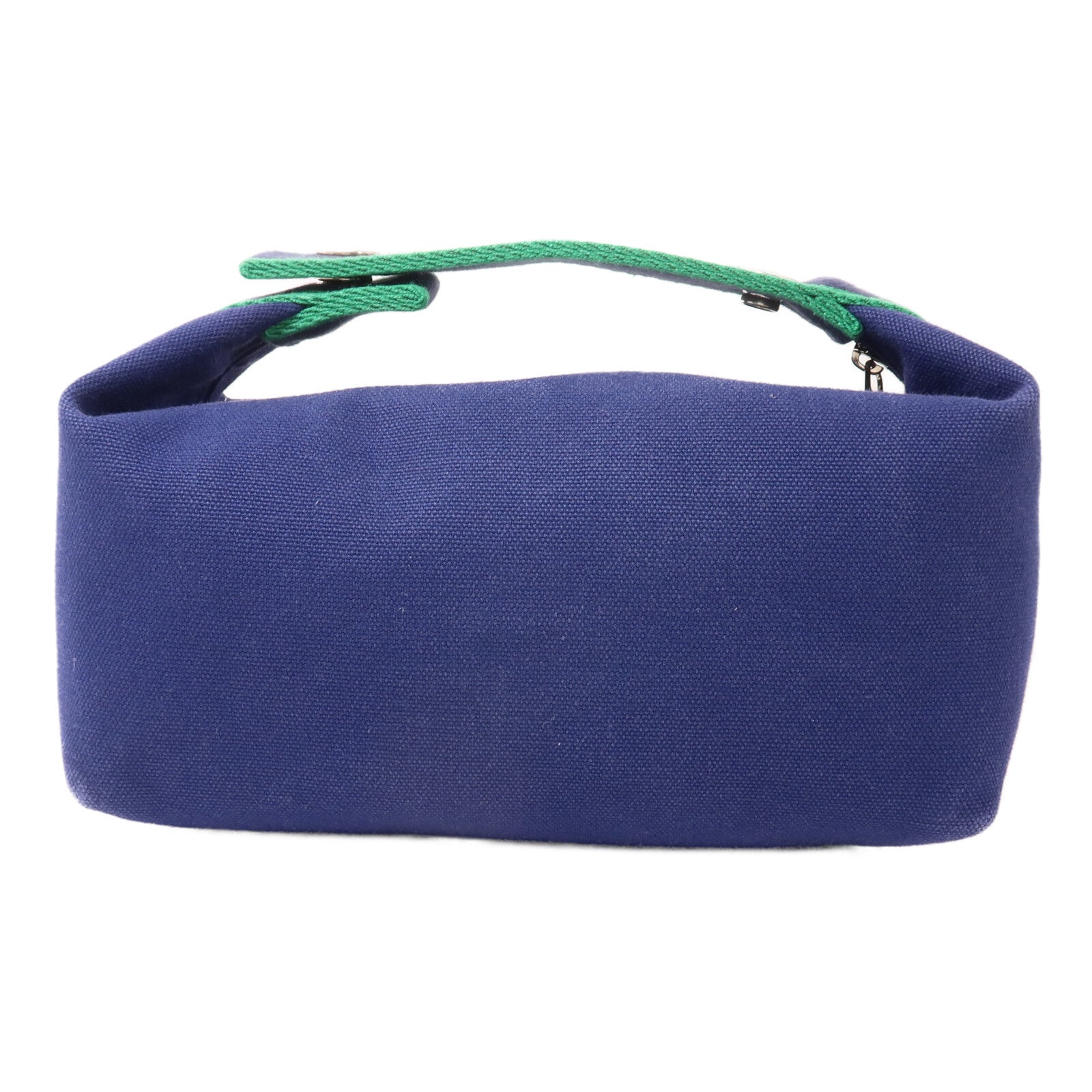 HERMES 帆布Bride A Brac PM手挽袋Bleu Marine