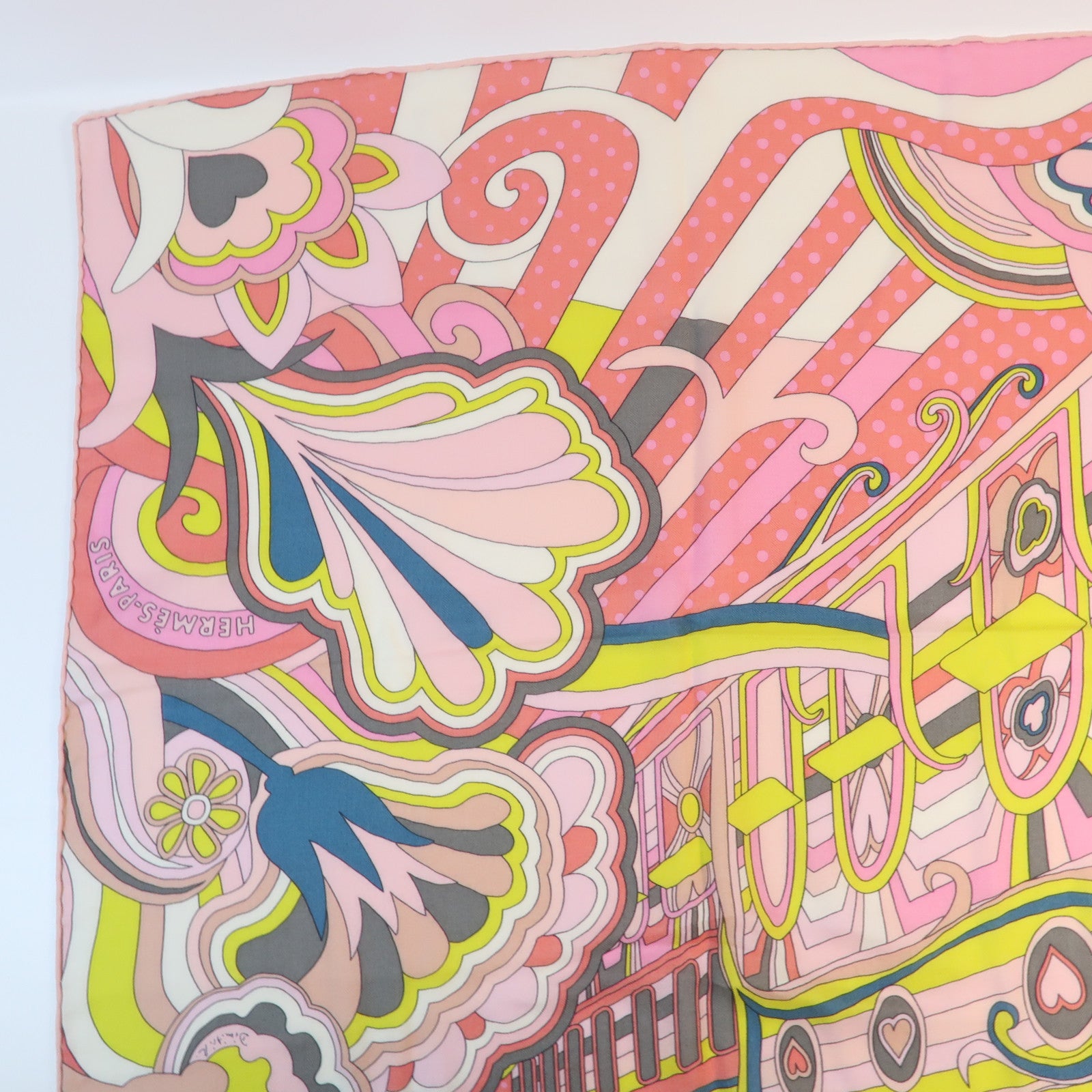 HERMES 羊絨Scarf圍巾Pink