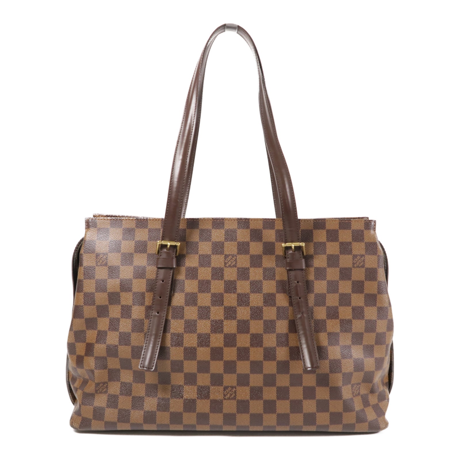 LOUIS VUITTON Damier Chelsea金扣肩背袋