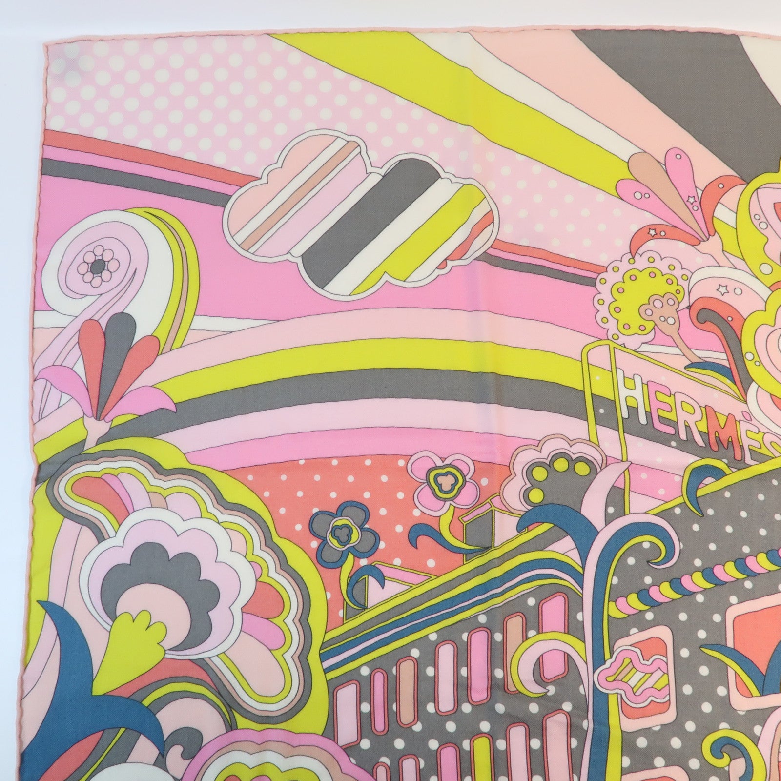 HERMES 羊絨Scarf圍巾Pink