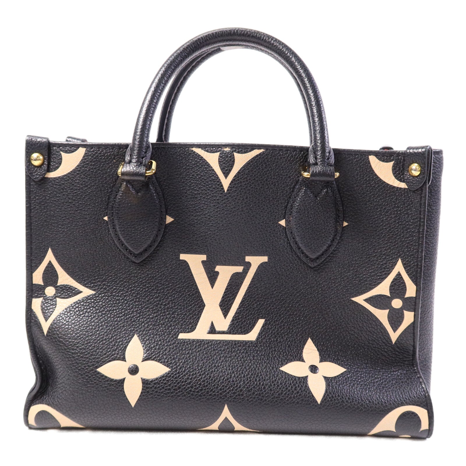 LOUIS VUITTON Monogram Empreinte On The Go PM金扣手挽肩背兩用袋