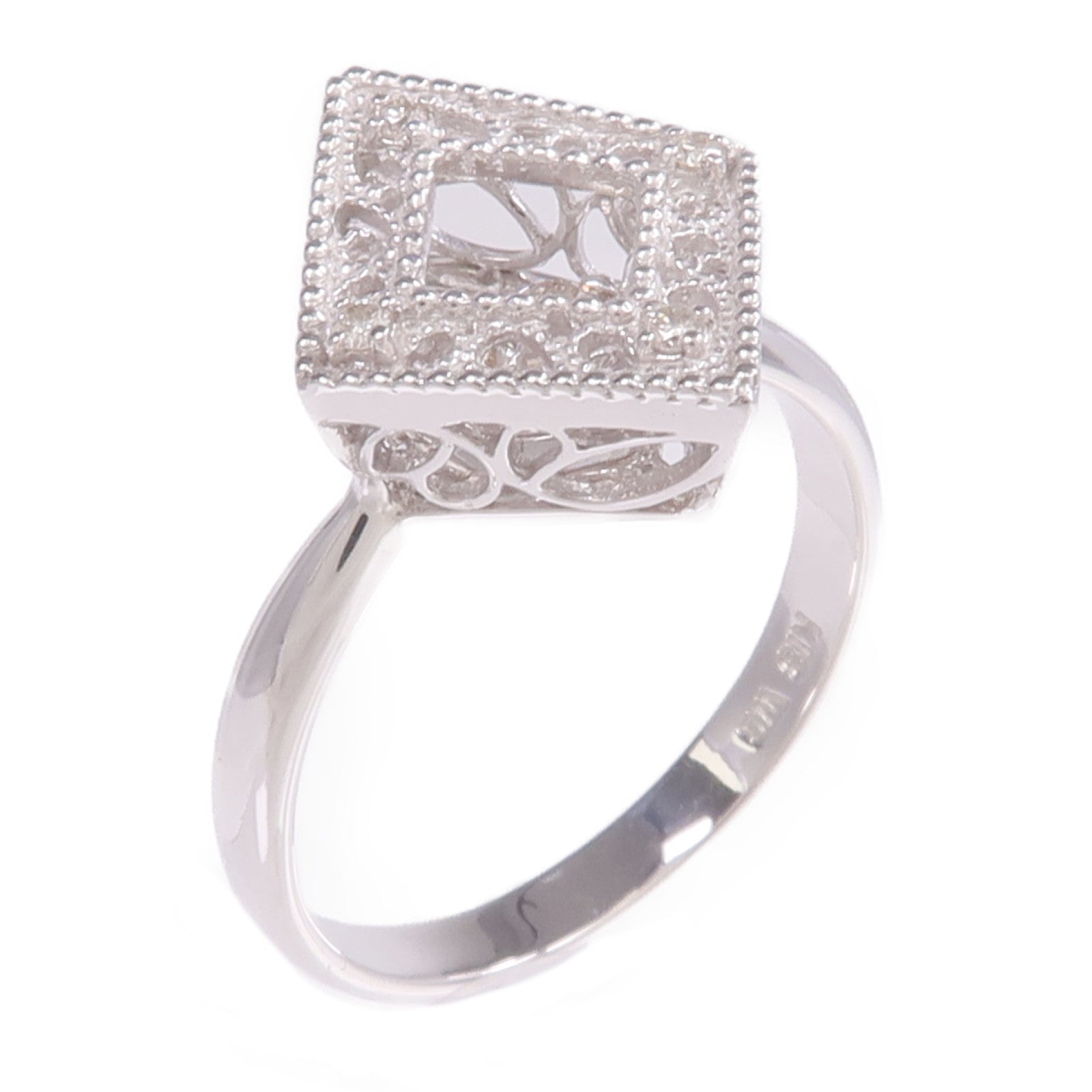 JEWELRY 18K白金Diamond Ring鑽石戒指US#6