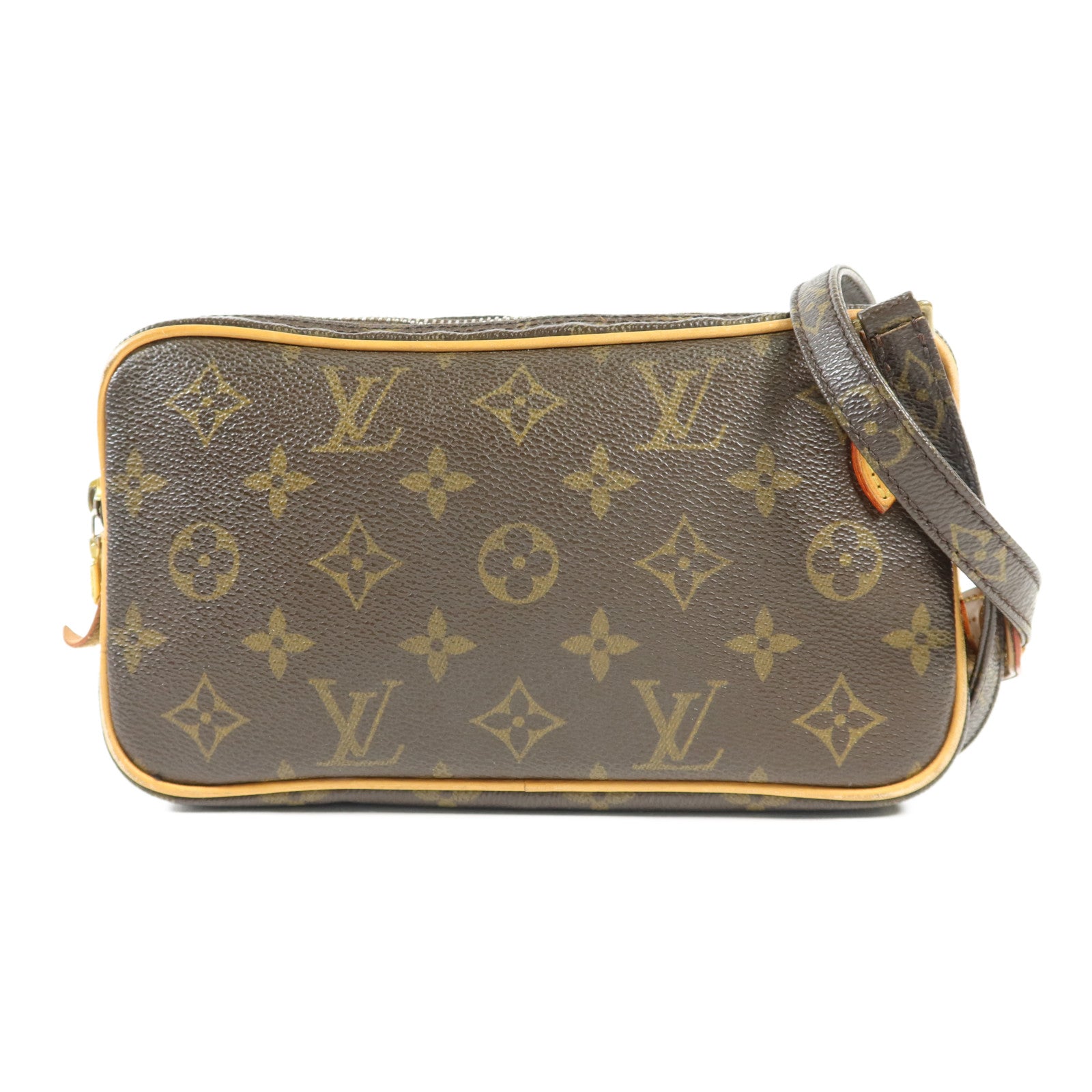 LOUIS VUITTON Monogram Marly Bandouliere金扣肩背袋棕色