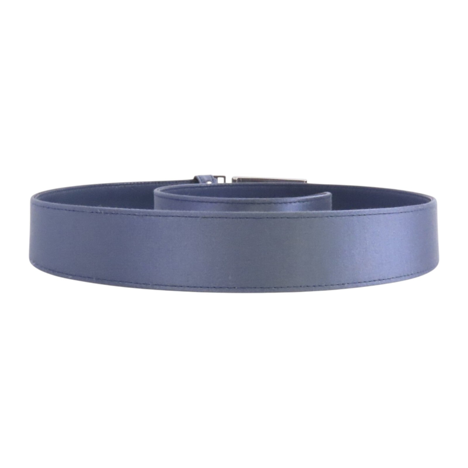 PRADA 【激減優惠】緞質Lady Belt 銀扣皮帶