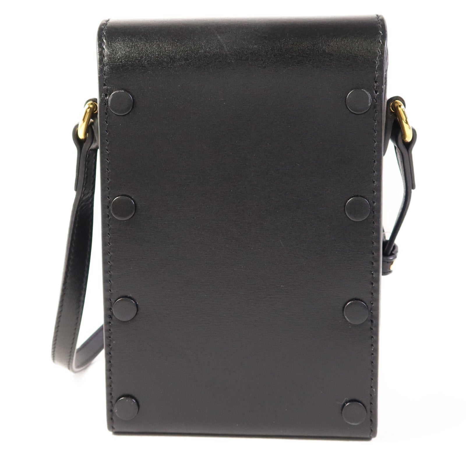 GUCCI 牛皮皮革Horsebit 1955 Mini金扣肩背袋