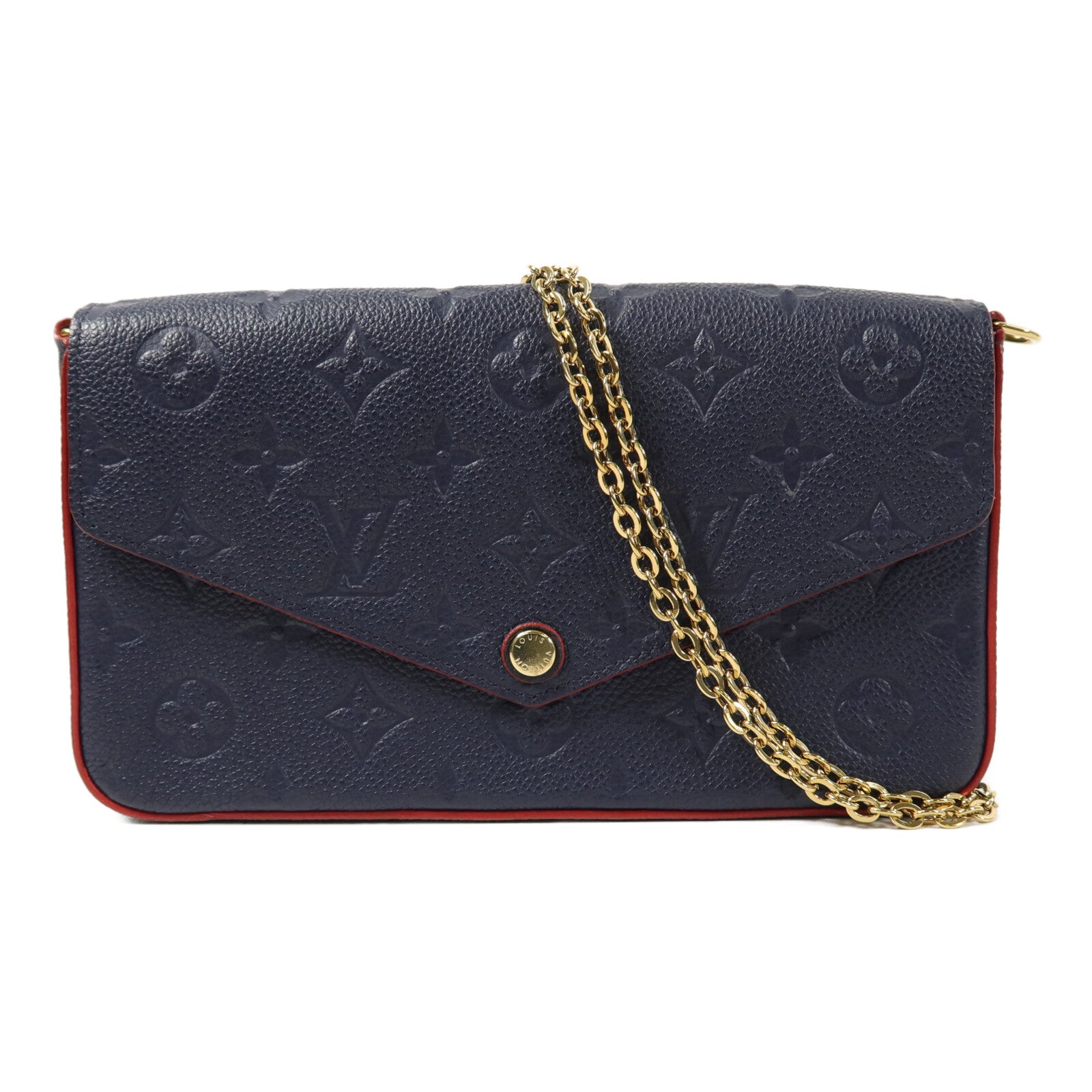 LOUIS VUITTON Monogram Empreinte Pochette Felicie鏈帶肩背袋