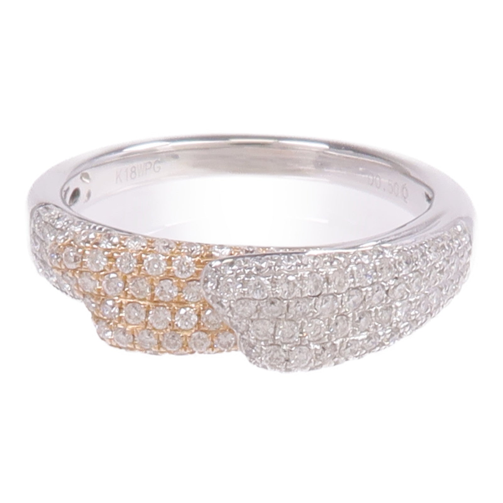 JEWELRY 18K白金/玫瑰金Diamond Ring鑽石戒指US#5.75