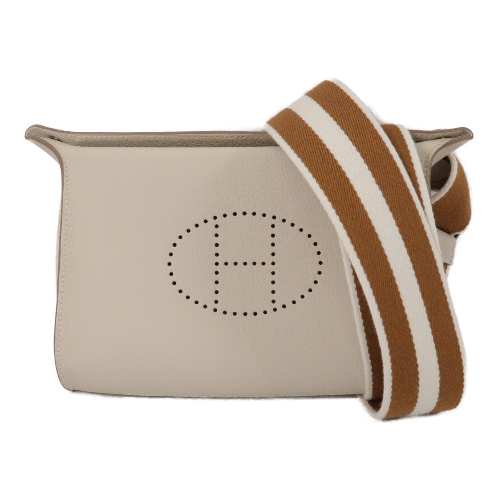 HERMES Evercolor皮革Videpoches肩背袋Craie