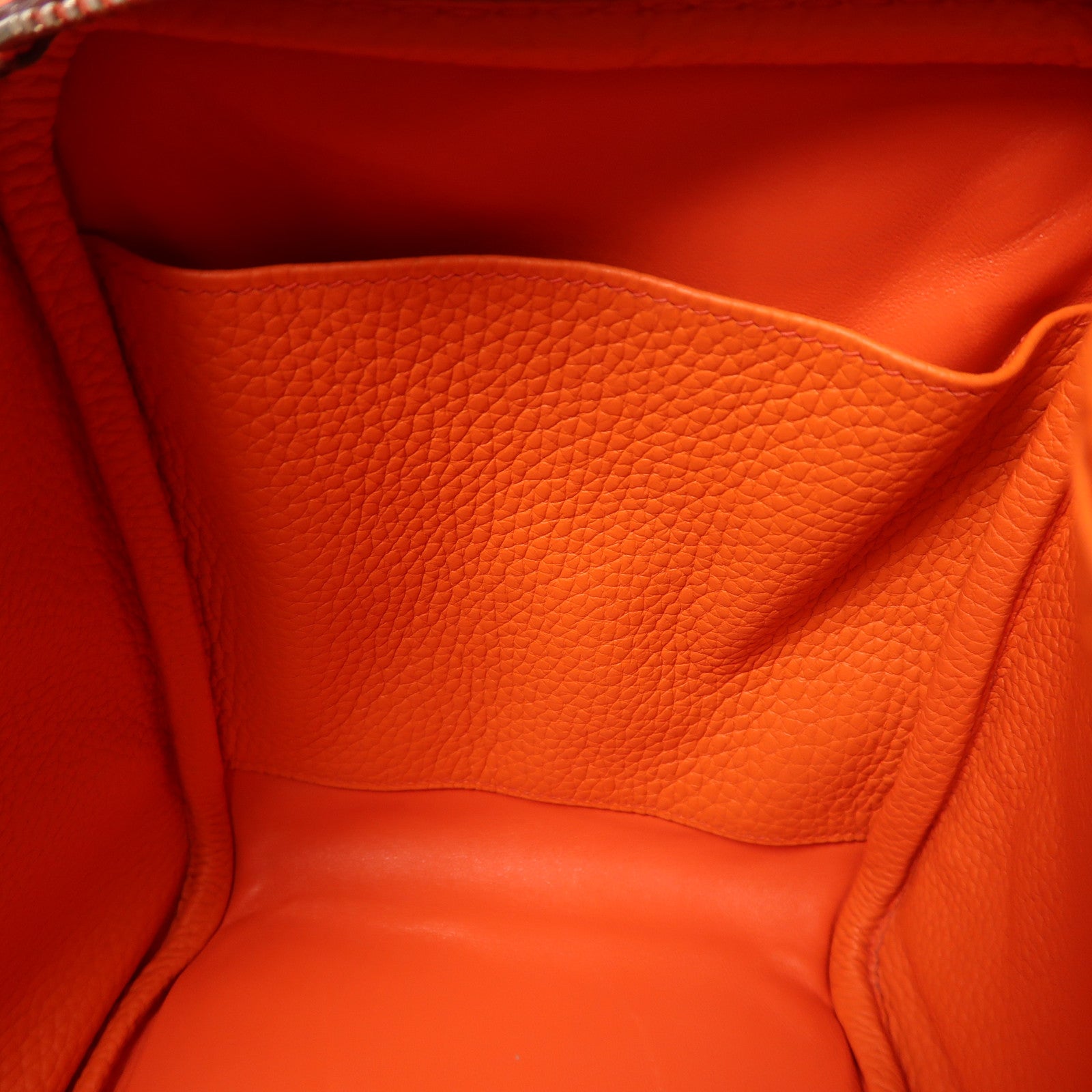 HERMES Clemence皮革Lindy 30銀扣手挽肩背兩用袋Feu