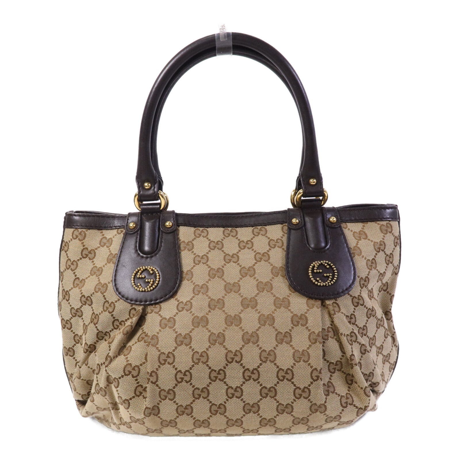 GUCCI 帆布Scarette Tote Bag金扣手挽袋