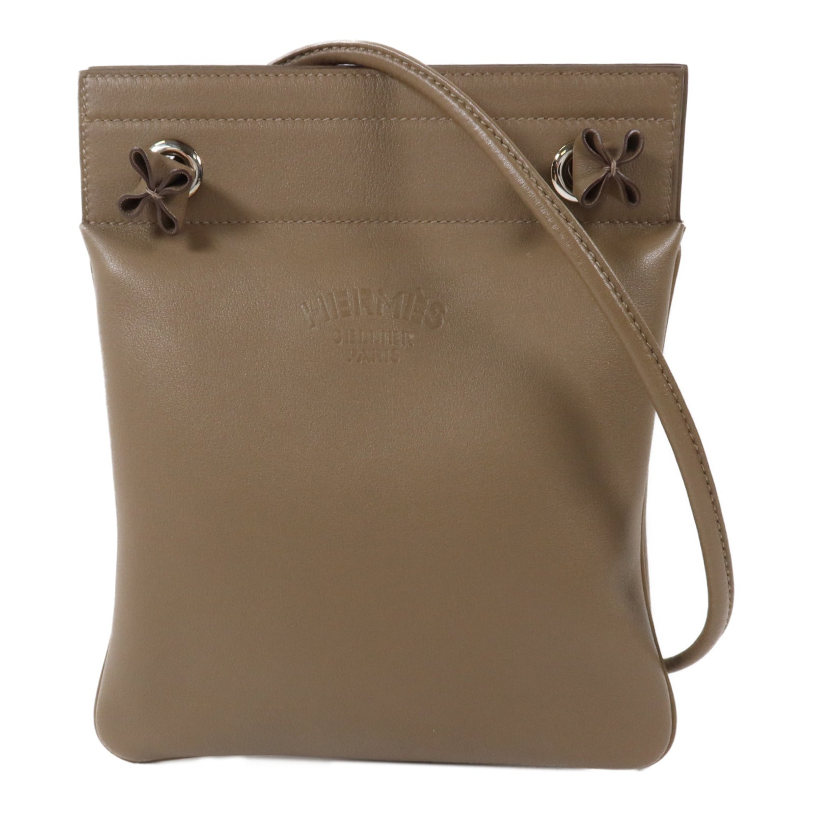 HERMES Swift皮革Aline Mini肩背袋Etoupe