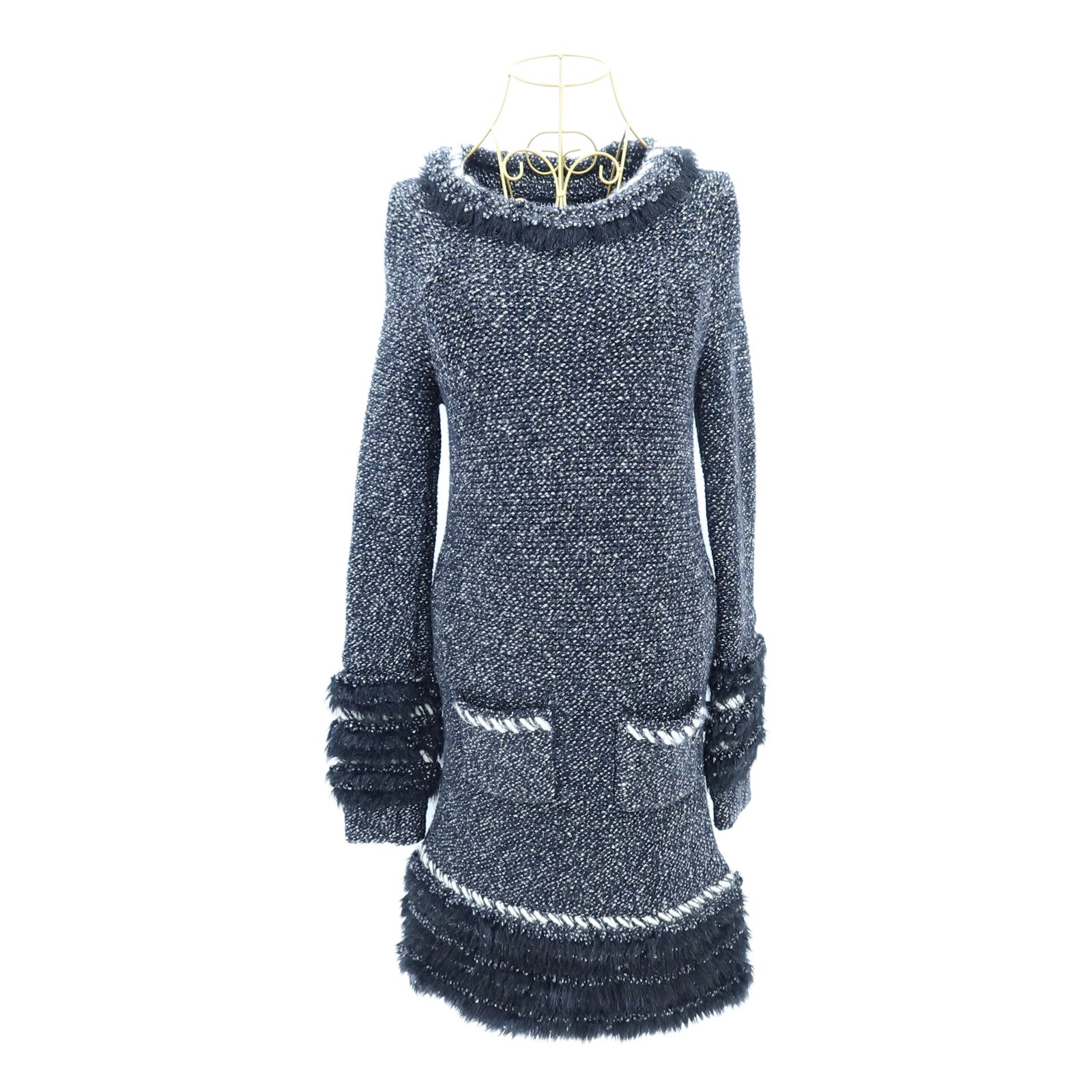 CHANEL Cashmere/Wool/Mohair Coco Button Dress連身裙
