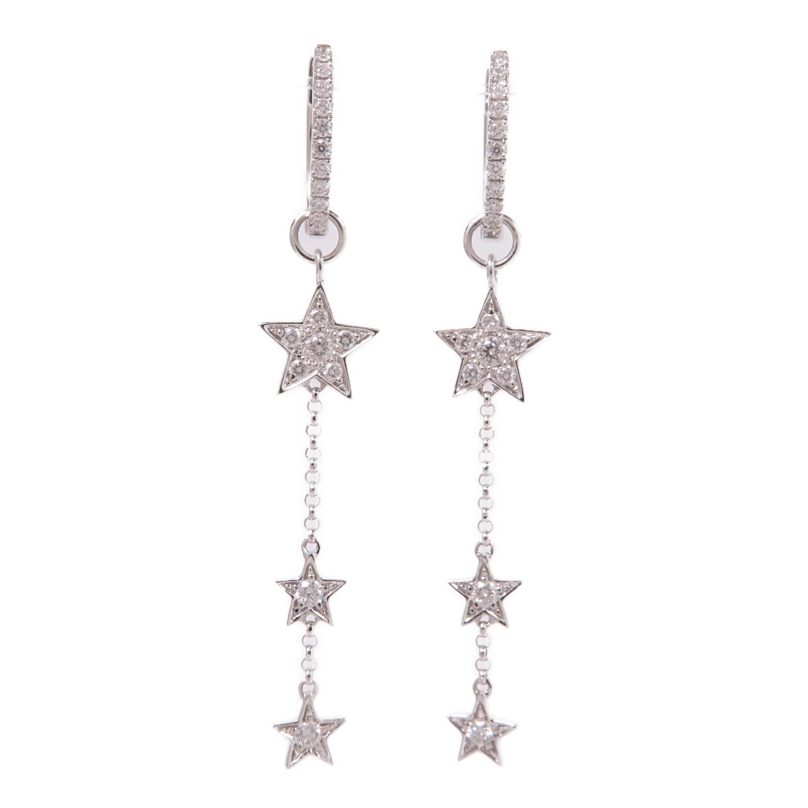 JEWELRY 18K白金Diamond Earrings鑽石耳環