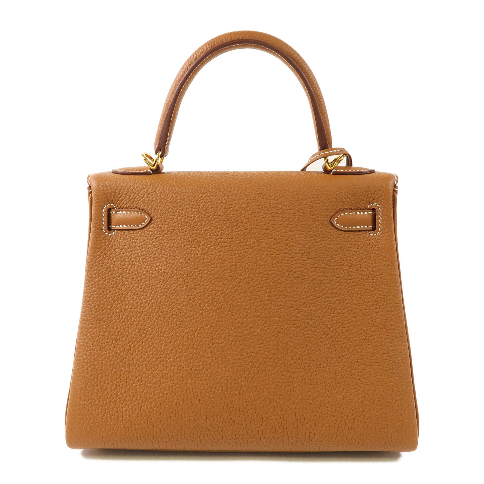 HERMES 【激減優惠】Togo皮革Kelly 25金扣手挽肩背兩用袋37 Gold