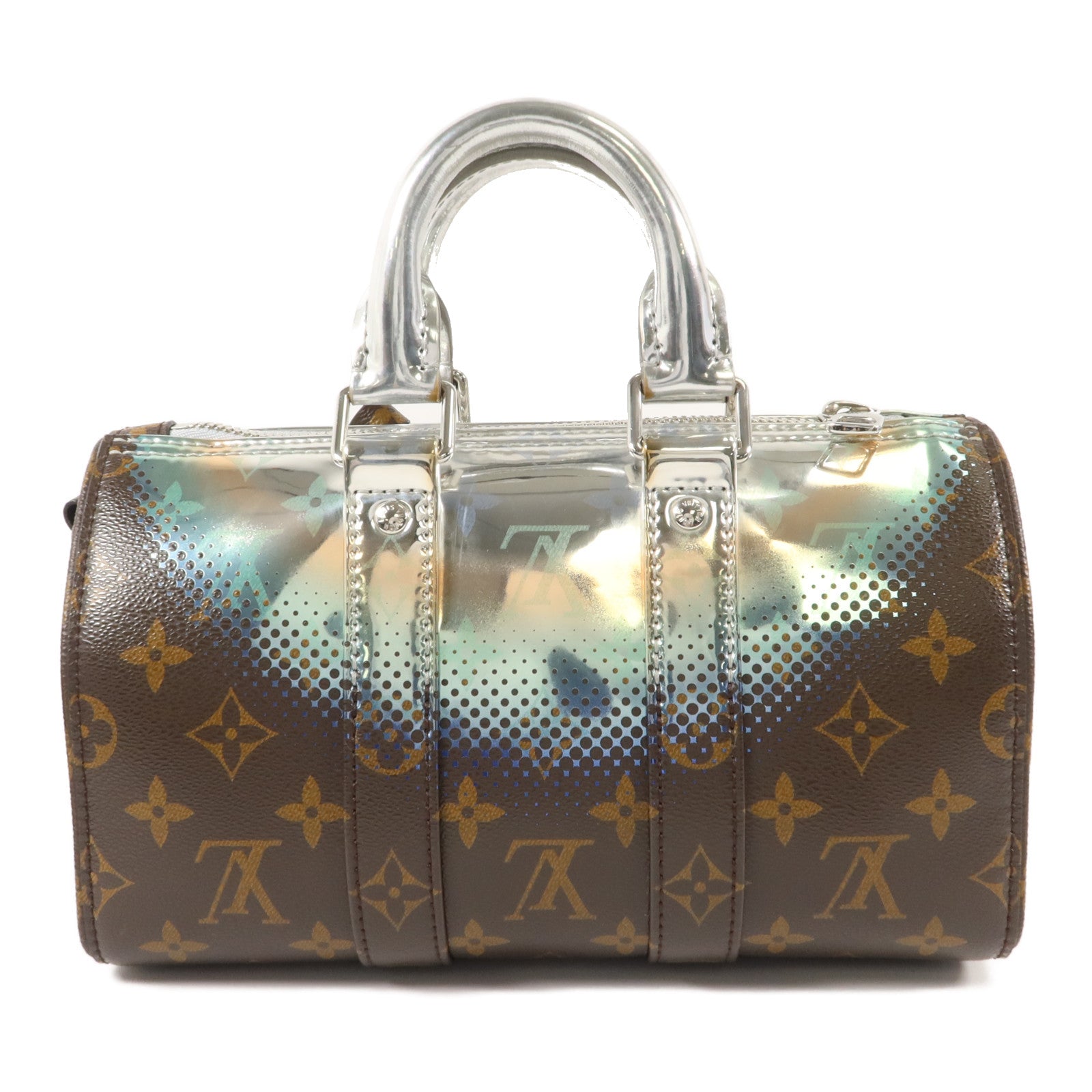 LOUIS VUITTON Mono-Metallic Nebula Keepall Bandouliere 25手挽肩背兩用袋