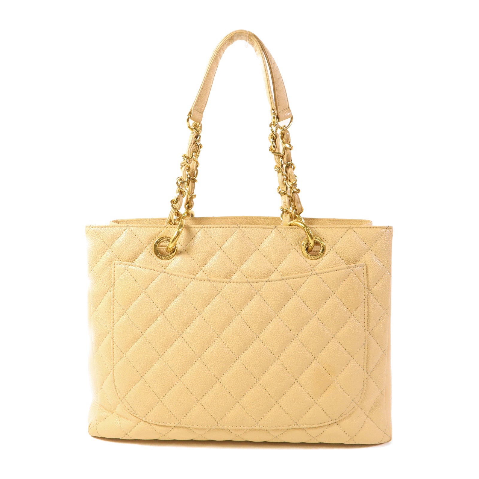 CHANEL 【激減優惠】牛皮皮革GST Grand Shopping Tote Bag金扣肩背袋/手挽袋