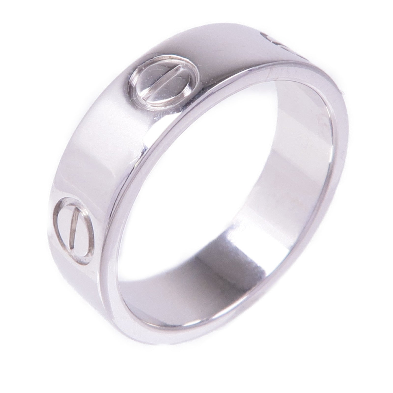 CARTIER【激減優惠】 18K白金Love Ring戒指Cartier#53/US#6.25