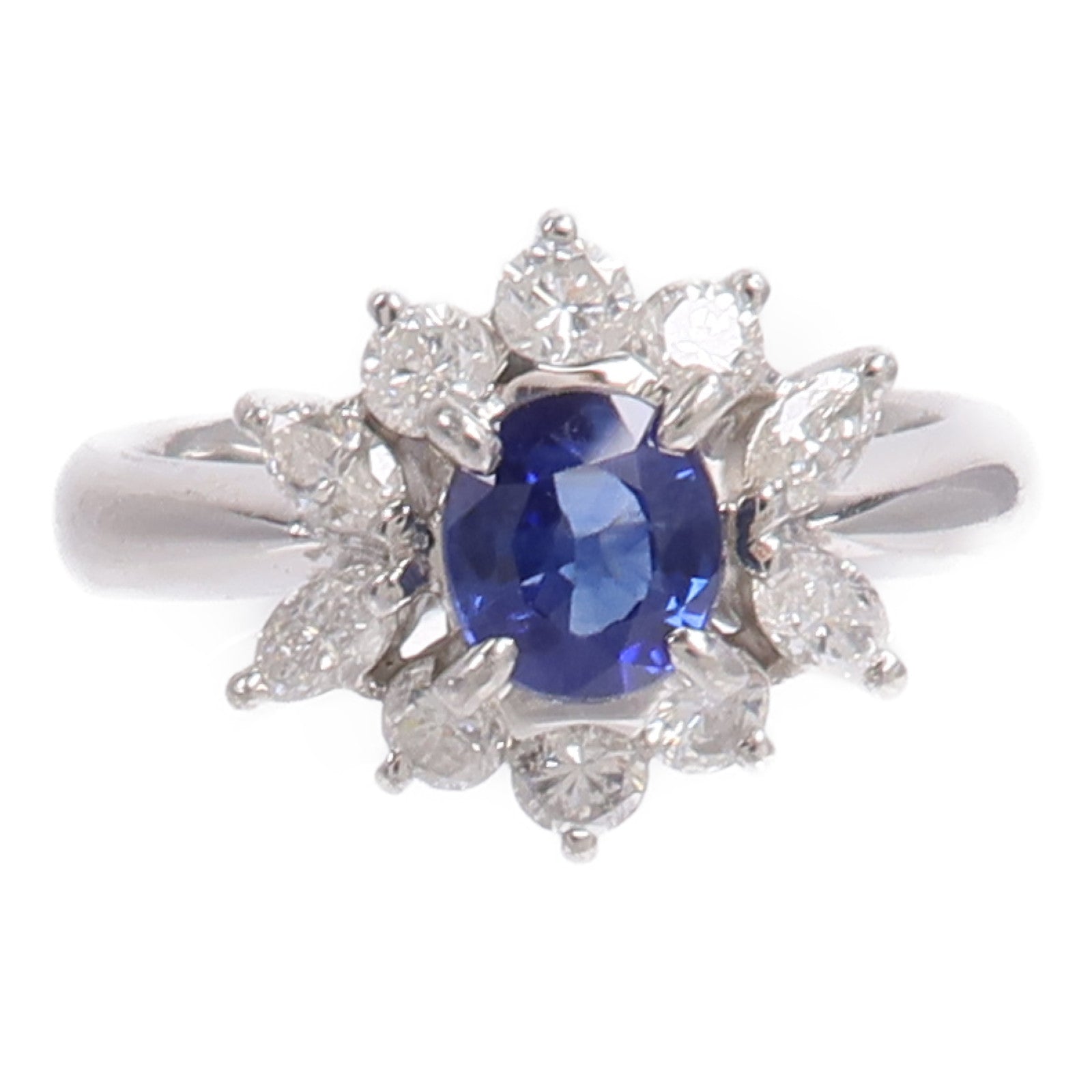 JEWELRY PT900鉑金Sapphire Diamond Ring藍寶石/鑽石戒指
