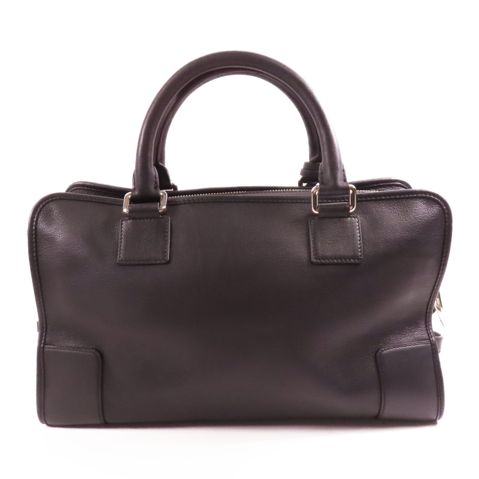 LOEWE 牛皮皮革Amazona銀扣手挽肩背兩用袋